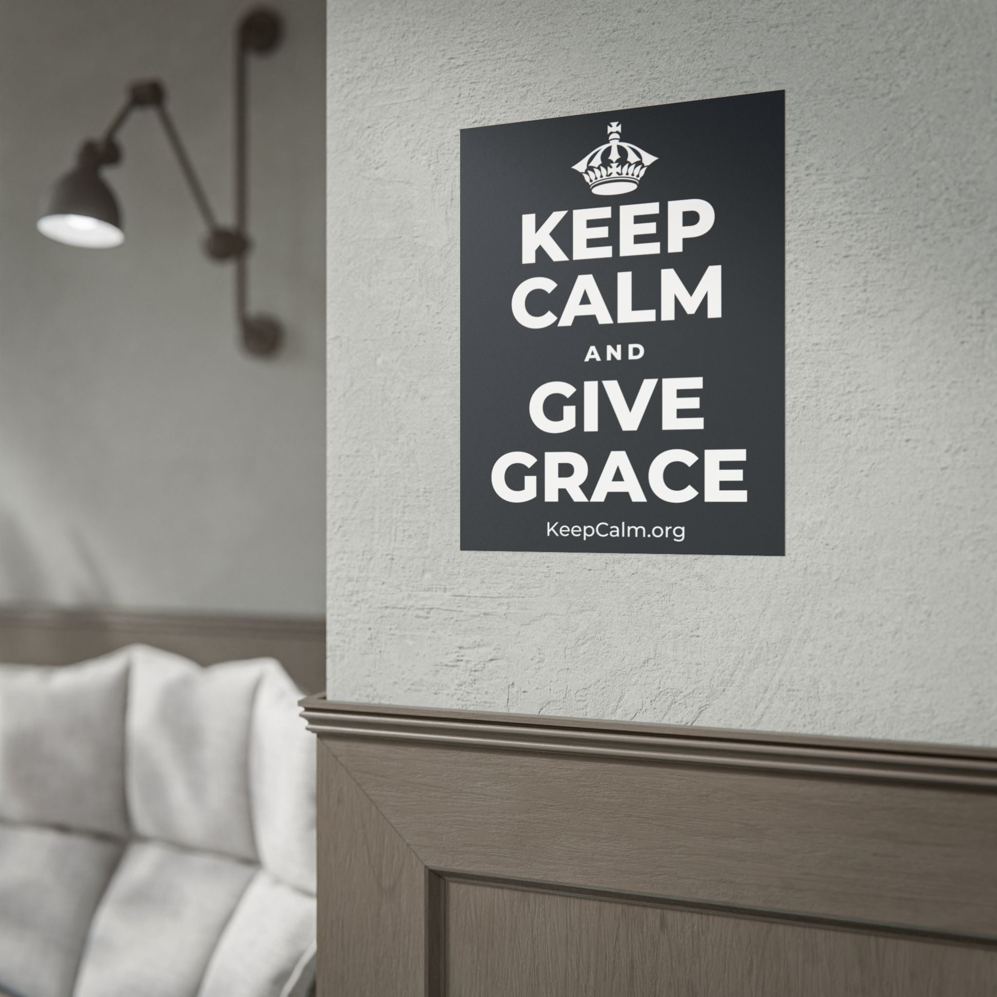 KEEP CALM AND GIVE GRACE Poster (Dark)
