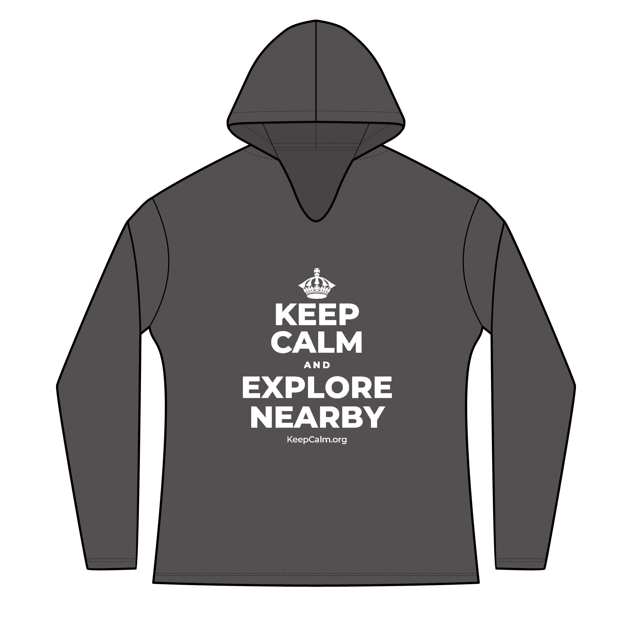 KEEP CALM AND EXPLORE NEARBY Women's Long Sleeve Hoodie