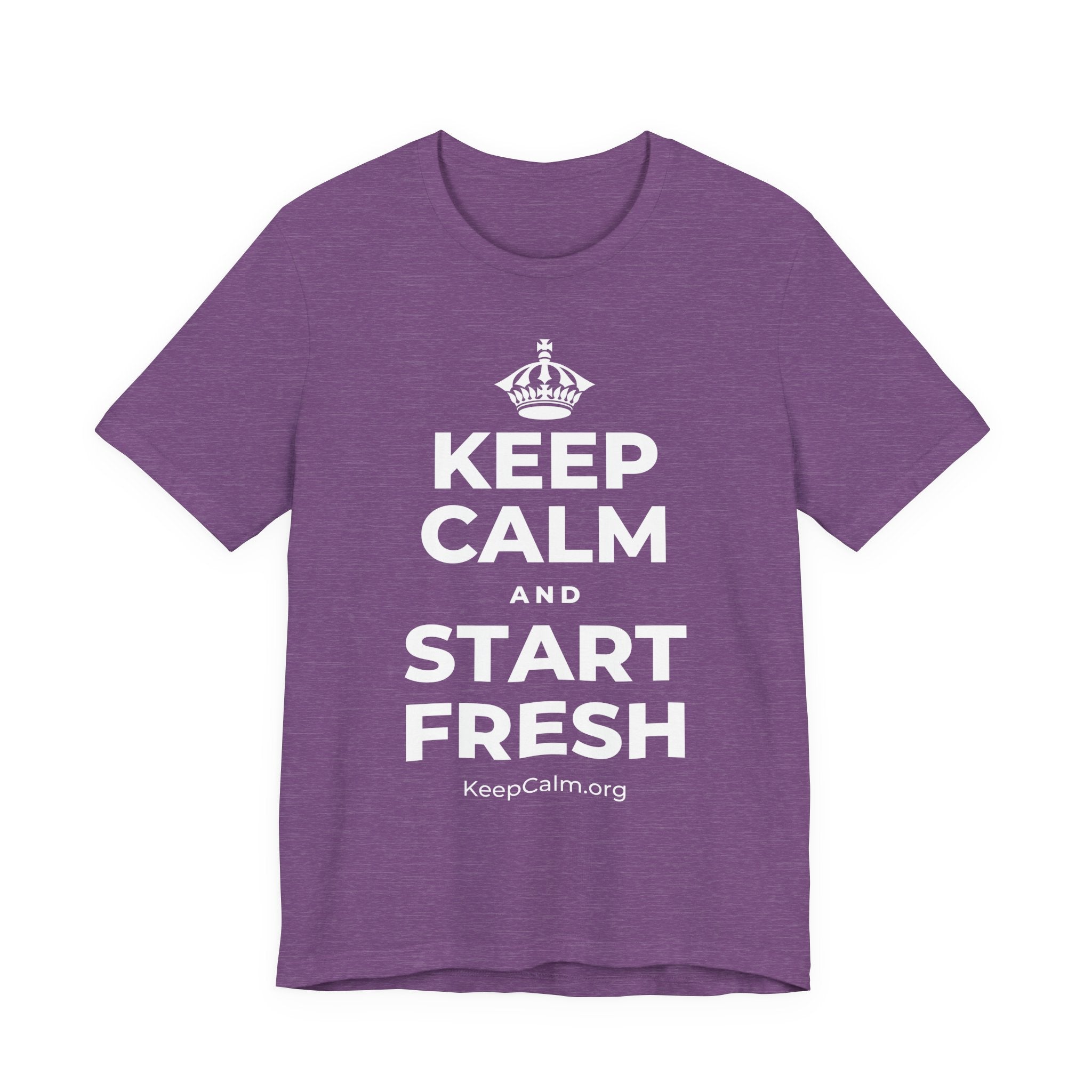 KEEP CALM AND START FRESH T-Shirt (Baby Blue–Silver)