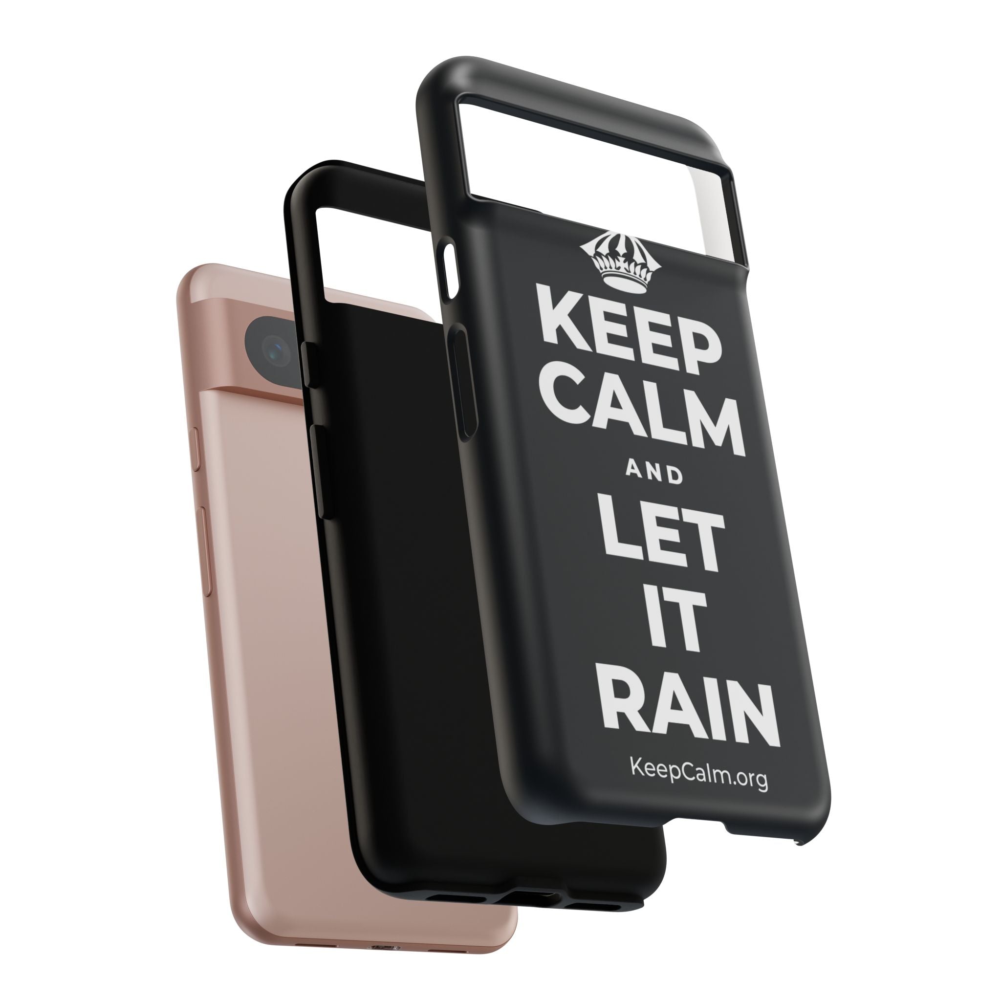 KEEP CALM AND LET IT RAIN Phone Case (Dark)
