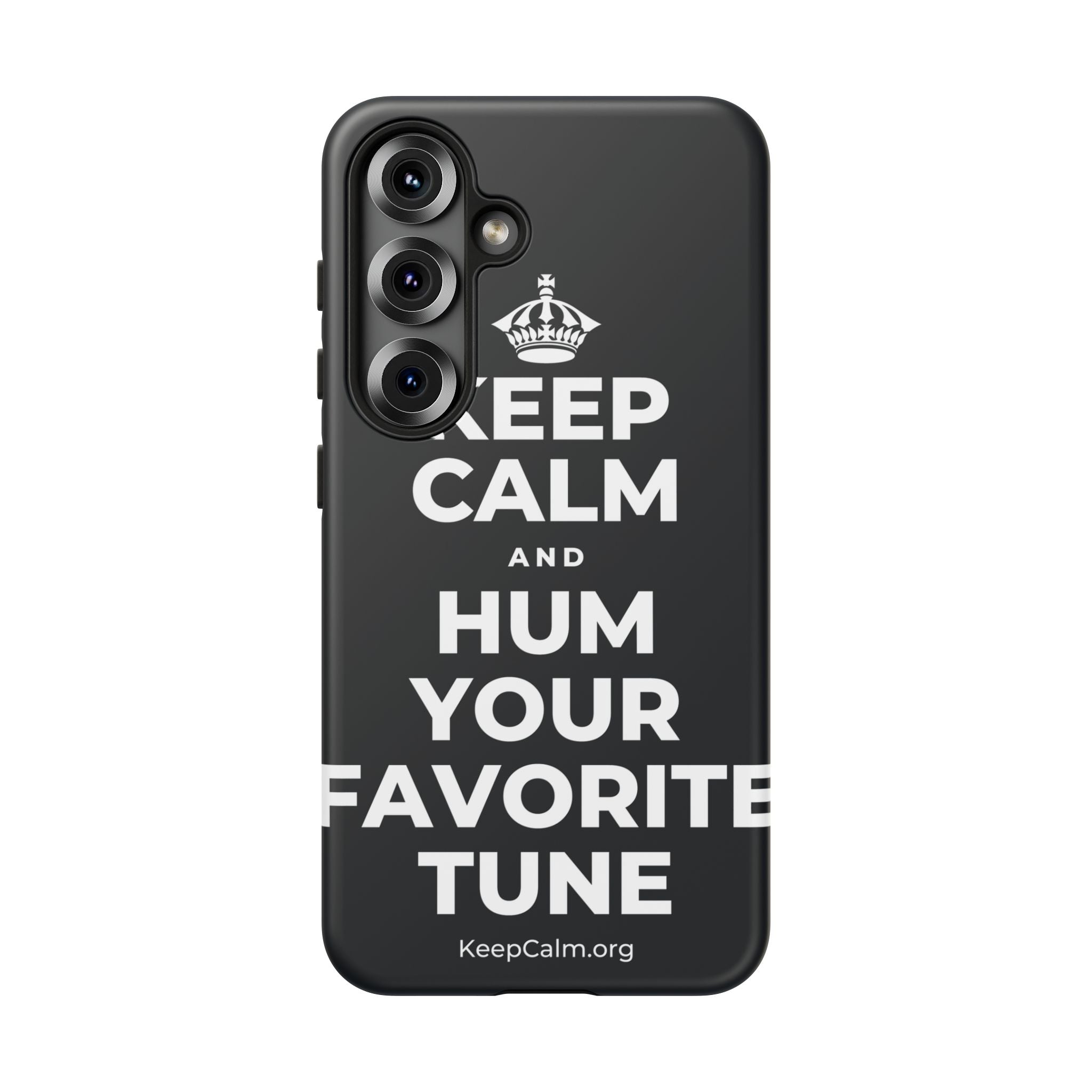 KEEP CALM AND HUM YOUR FAVORITE TUNE Phone Case (Dark)