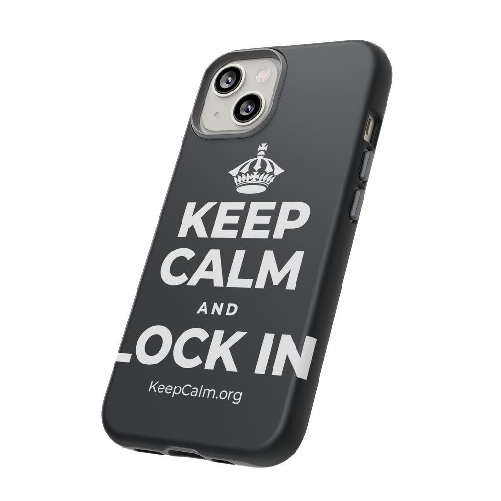 KEEP CALM AND LOCK IN Phone Case (Dark)