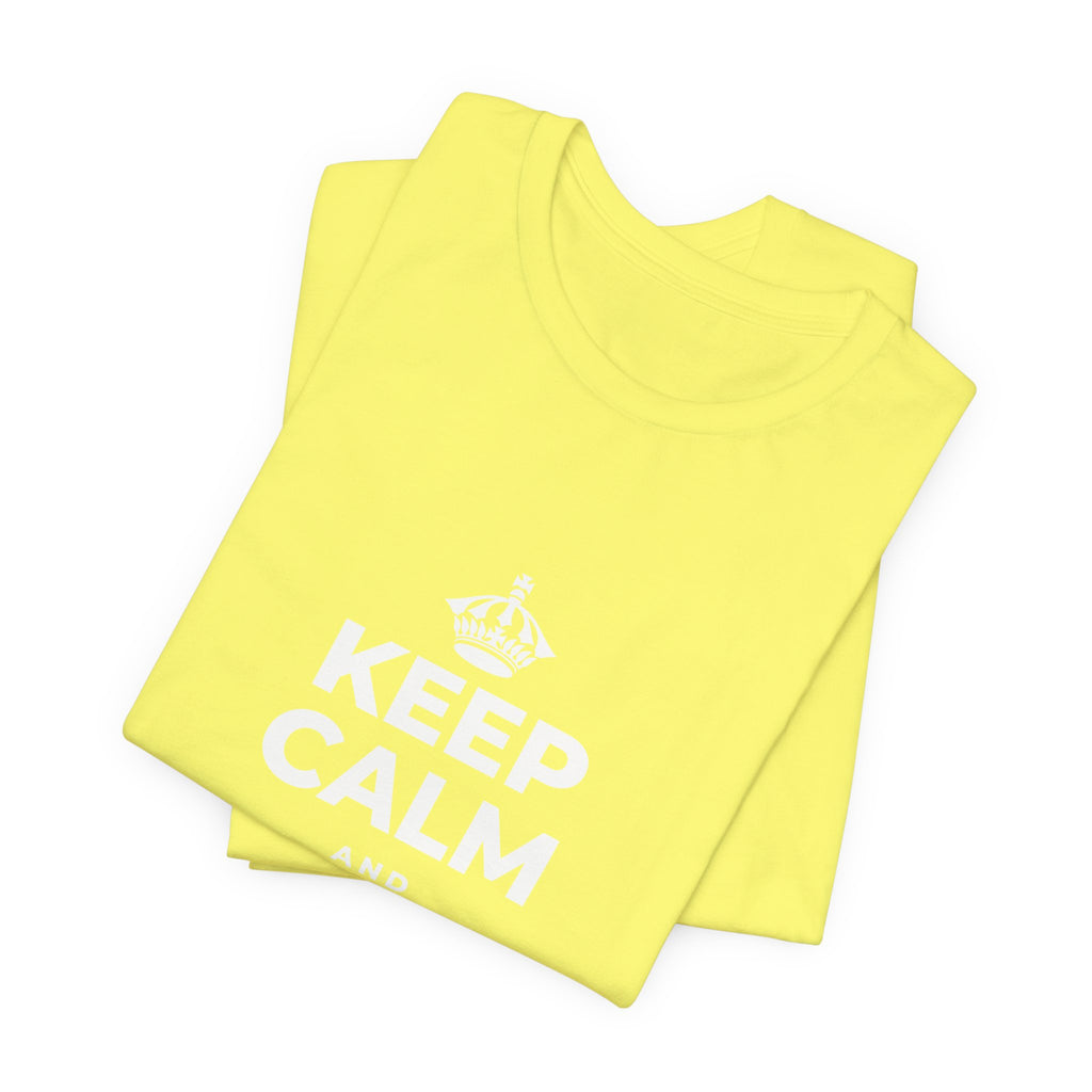 KEEP CALM AND FREE YOURSELF T-Shirt (Soft Cream–Heather Mauve)