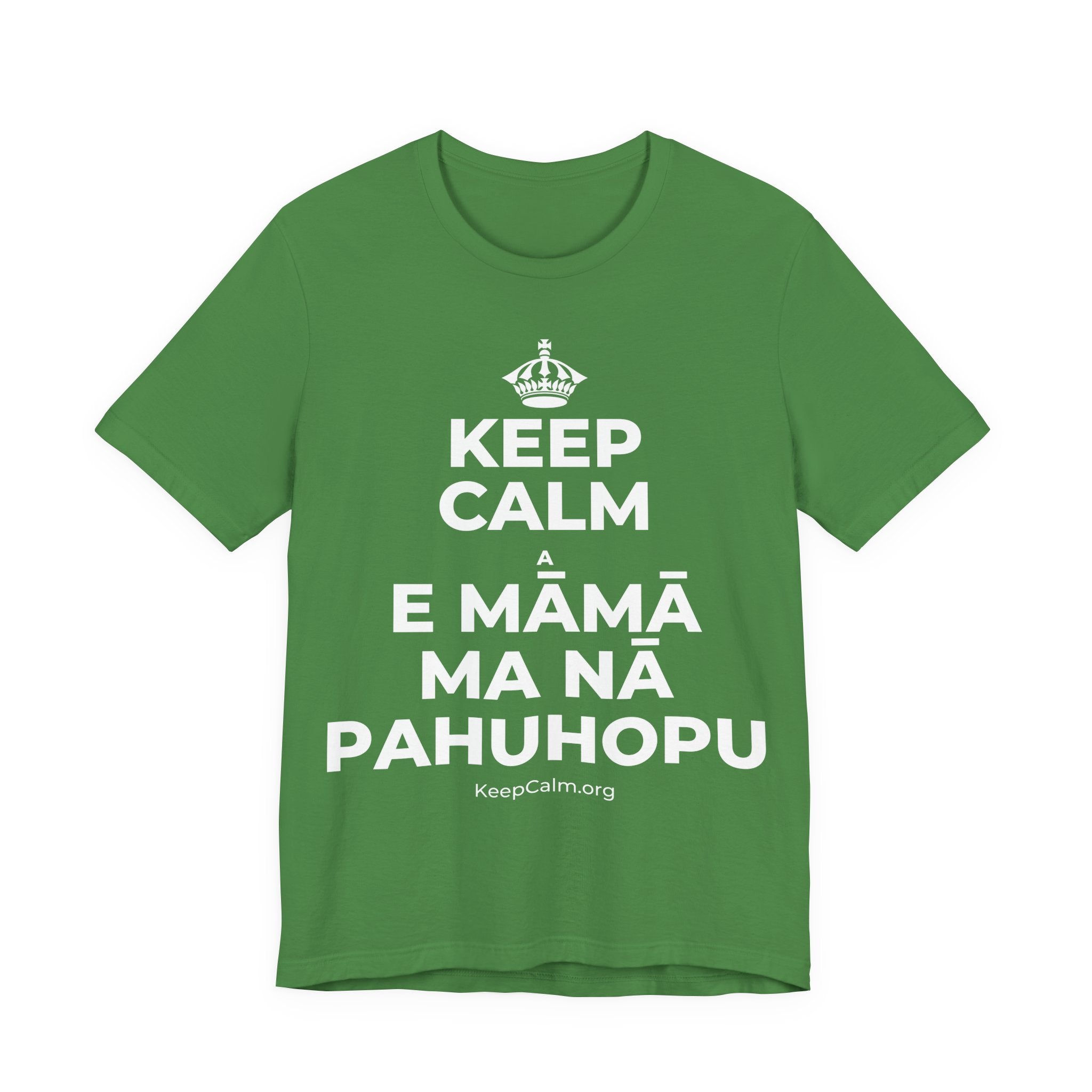 KEEP CALM A E MĀMĀ MA NĀ PAHUHOPU T-Shirt (Baby Blue–Silver)