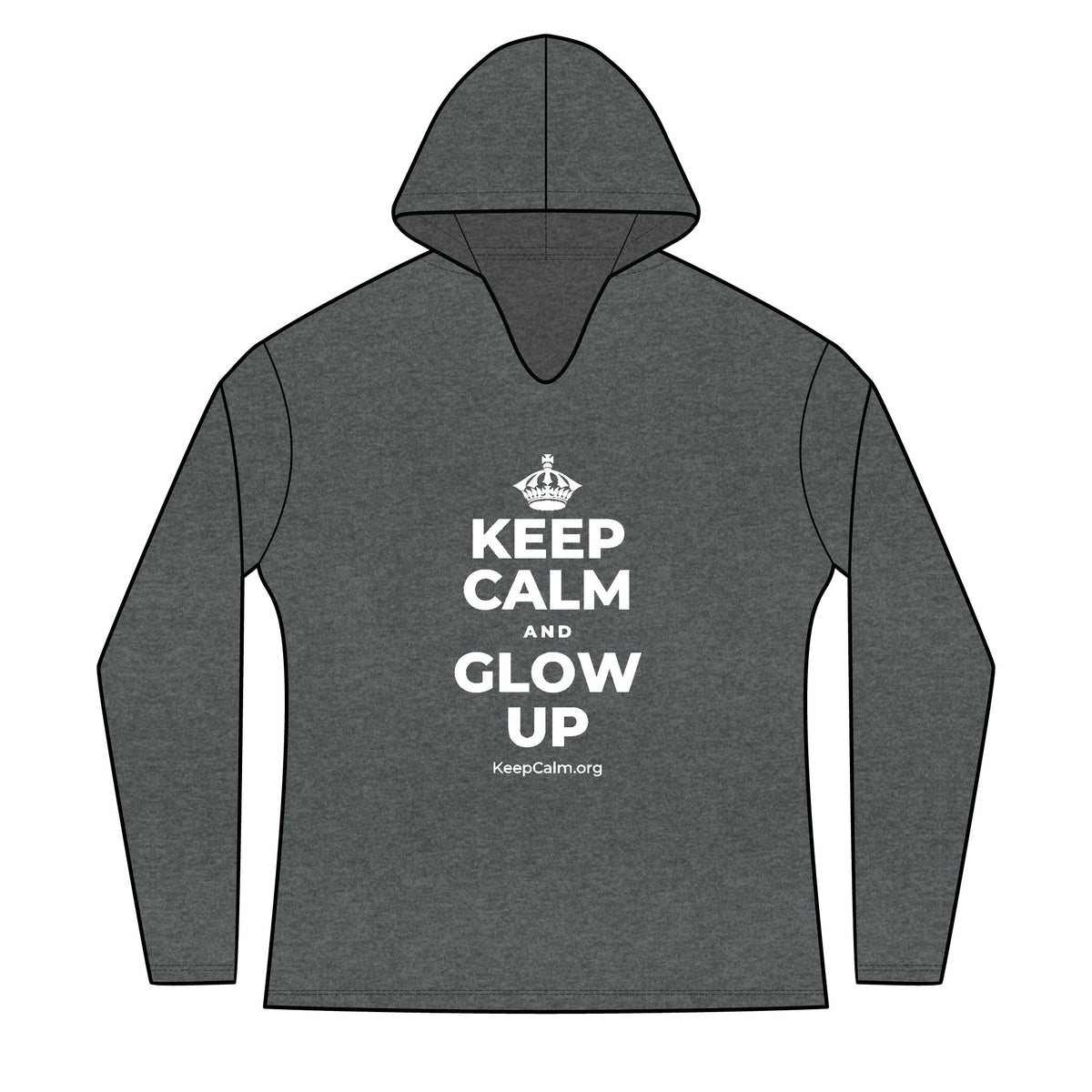 KEEP CALM AND GLOW UP Women's Long Sleeve Hoodie