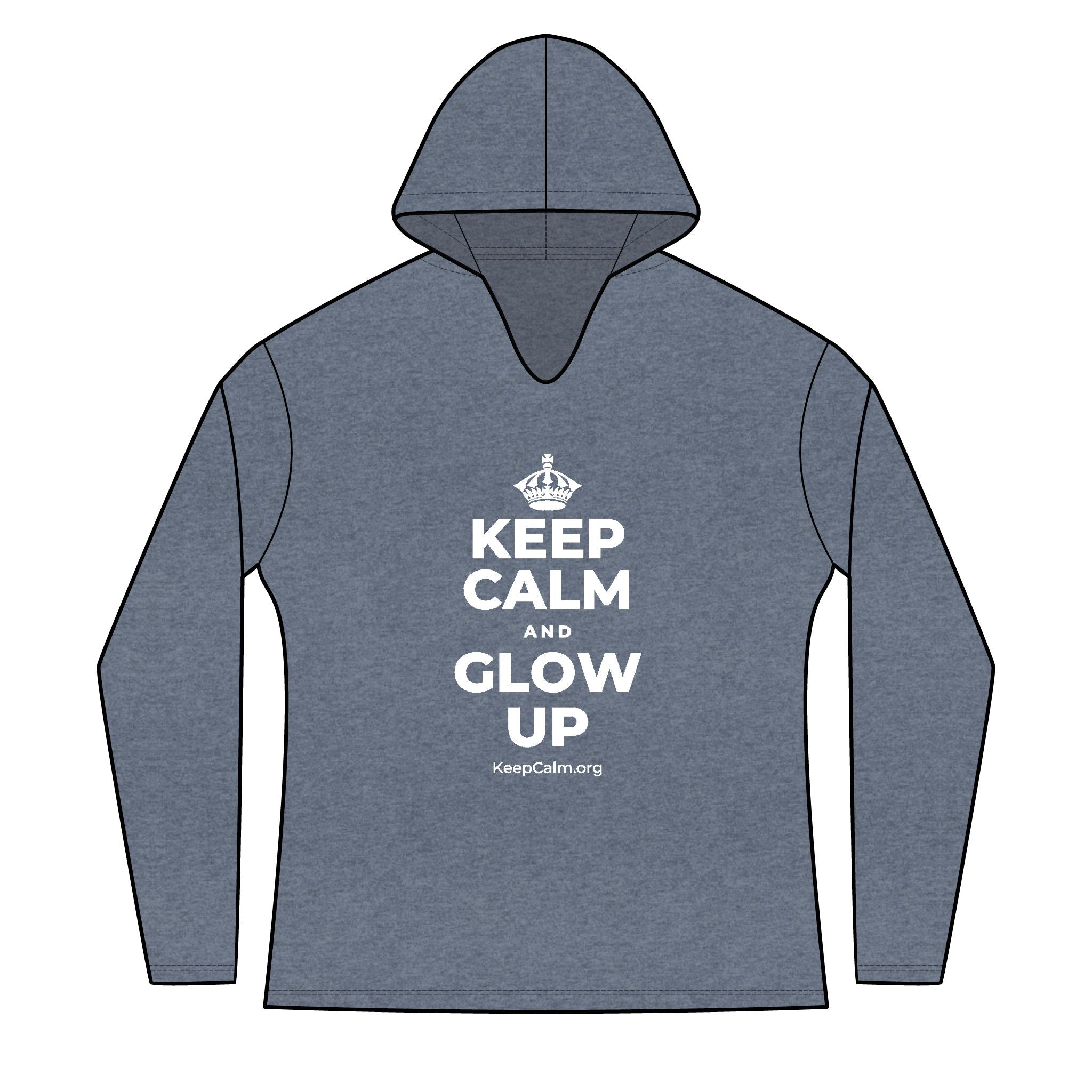 KEEP CALM AND GLOW UP Women's Long Sleeve Hoodie