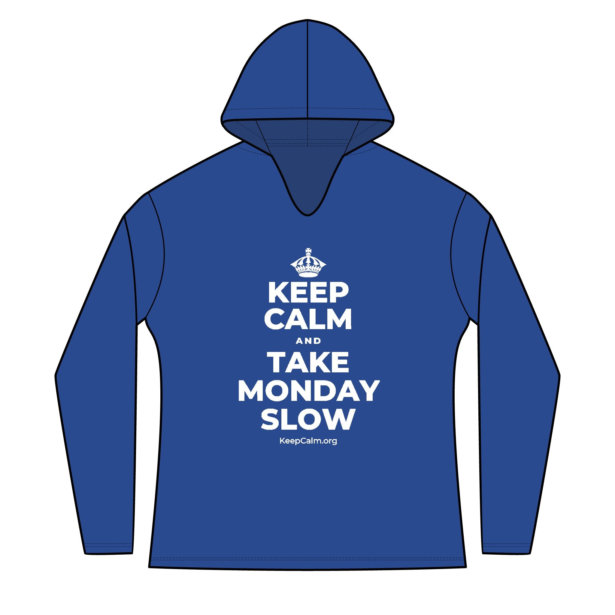 KEEP CALM AND TAKE MONDAY SLOW Women's Long Sleeve Hoodie