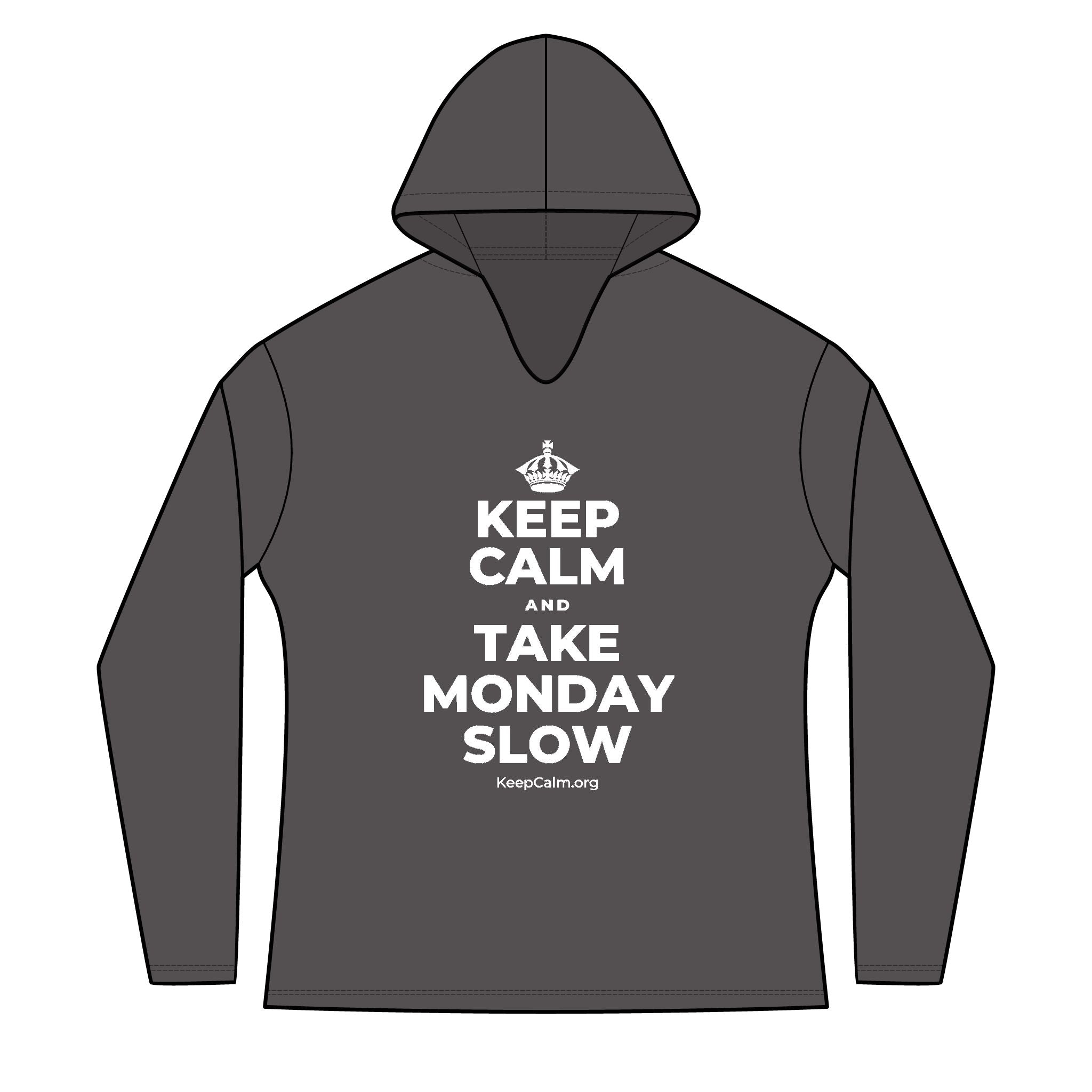 KEEP CALM AND TAKE MONDAY SLOW Women's Long Sleeve Hoodie