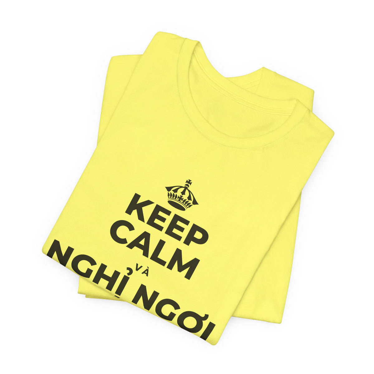 KEEP CALM VÀ NGHỈ NGƠI XỨNG ĐÁNG CỦA BẠN T-Shirt (Soft Cream–Heather Mauve)