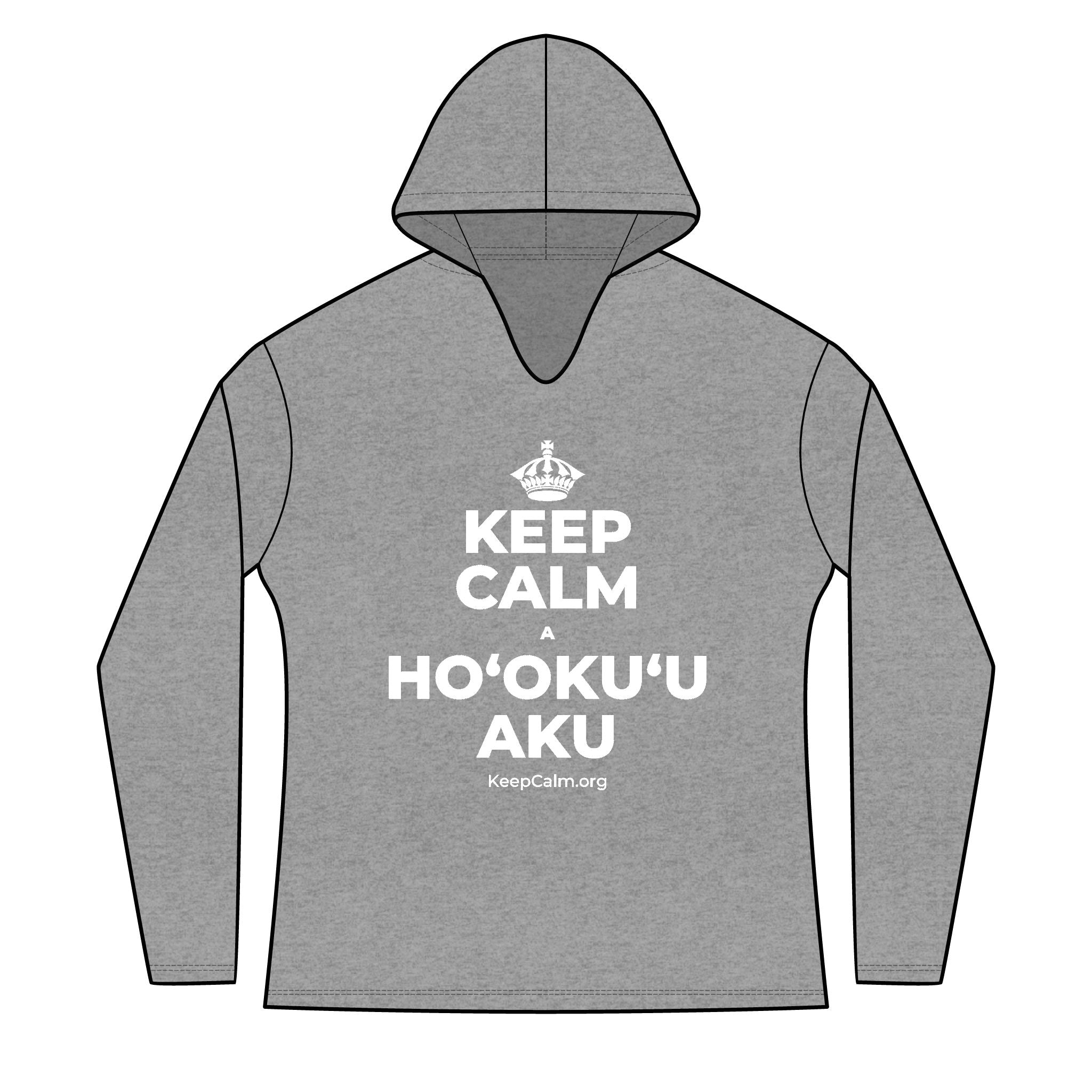 KEEP CALM A HOʻOKUʻU AKU Women's Long Sleeve Hoodie