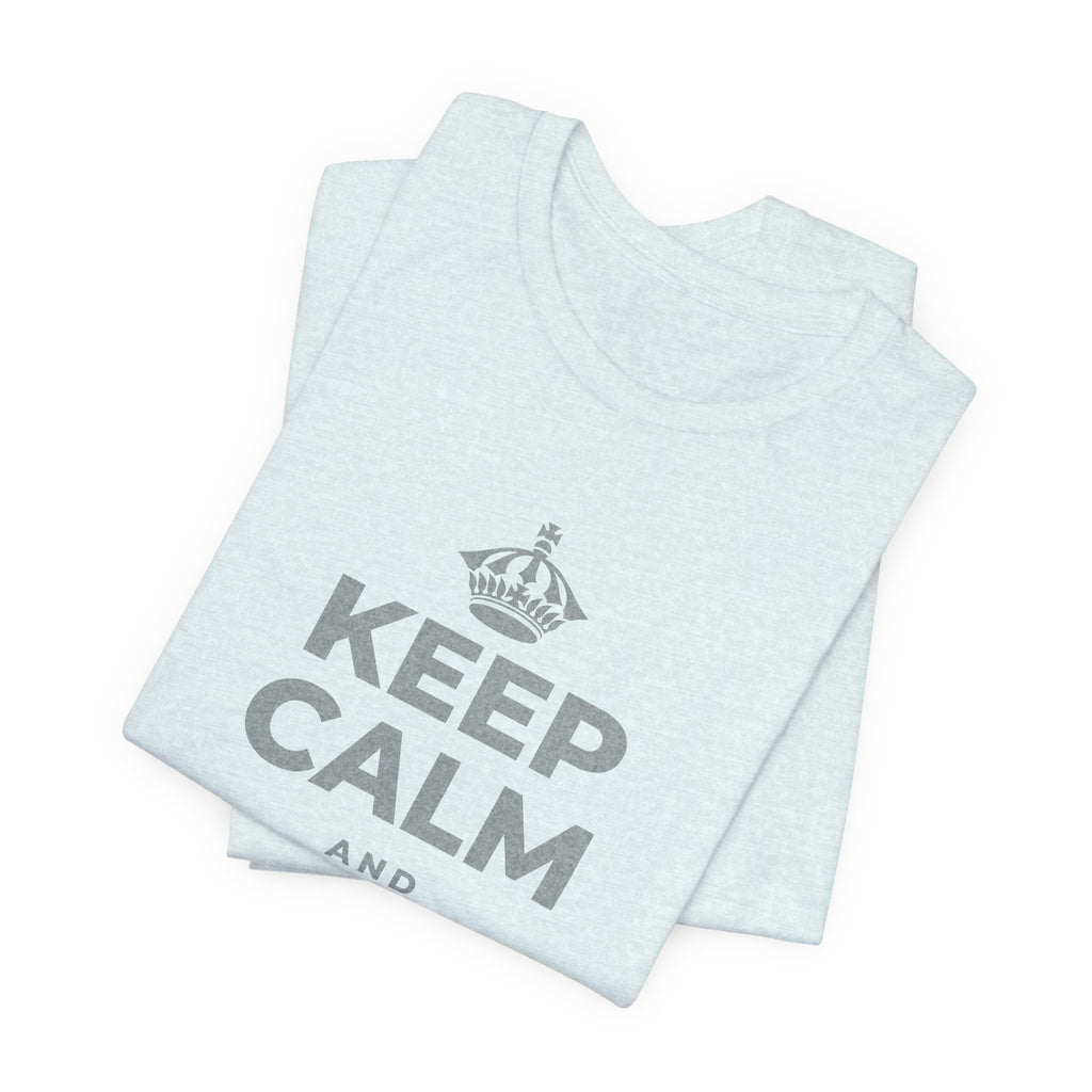 KEEP CALM AND WRITE IT DOWN T-Shirt (Soft Cream–Heather Mauve)