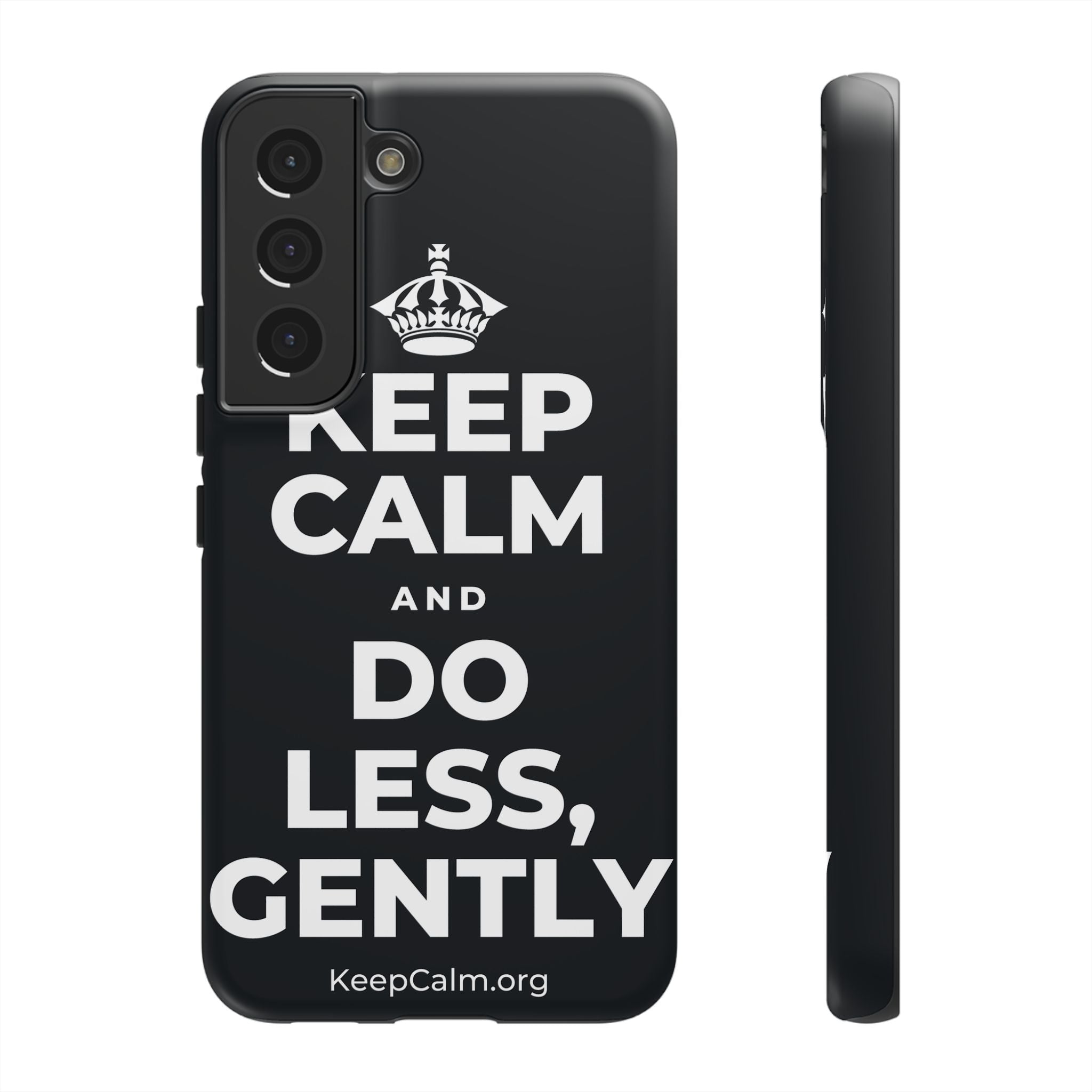 KEEP CALM AND DO LESS, GENTLY Phone Case (Dark)