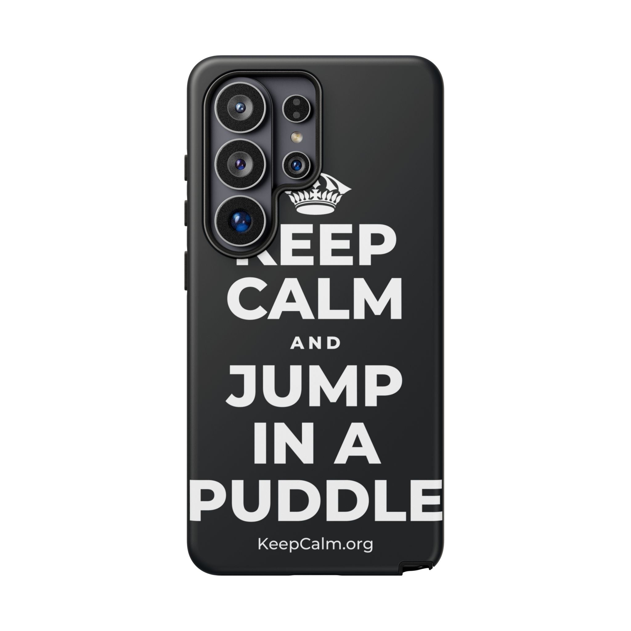KEEP CALM AND JUMP IN A PUDDLE Phone Case (Dark)