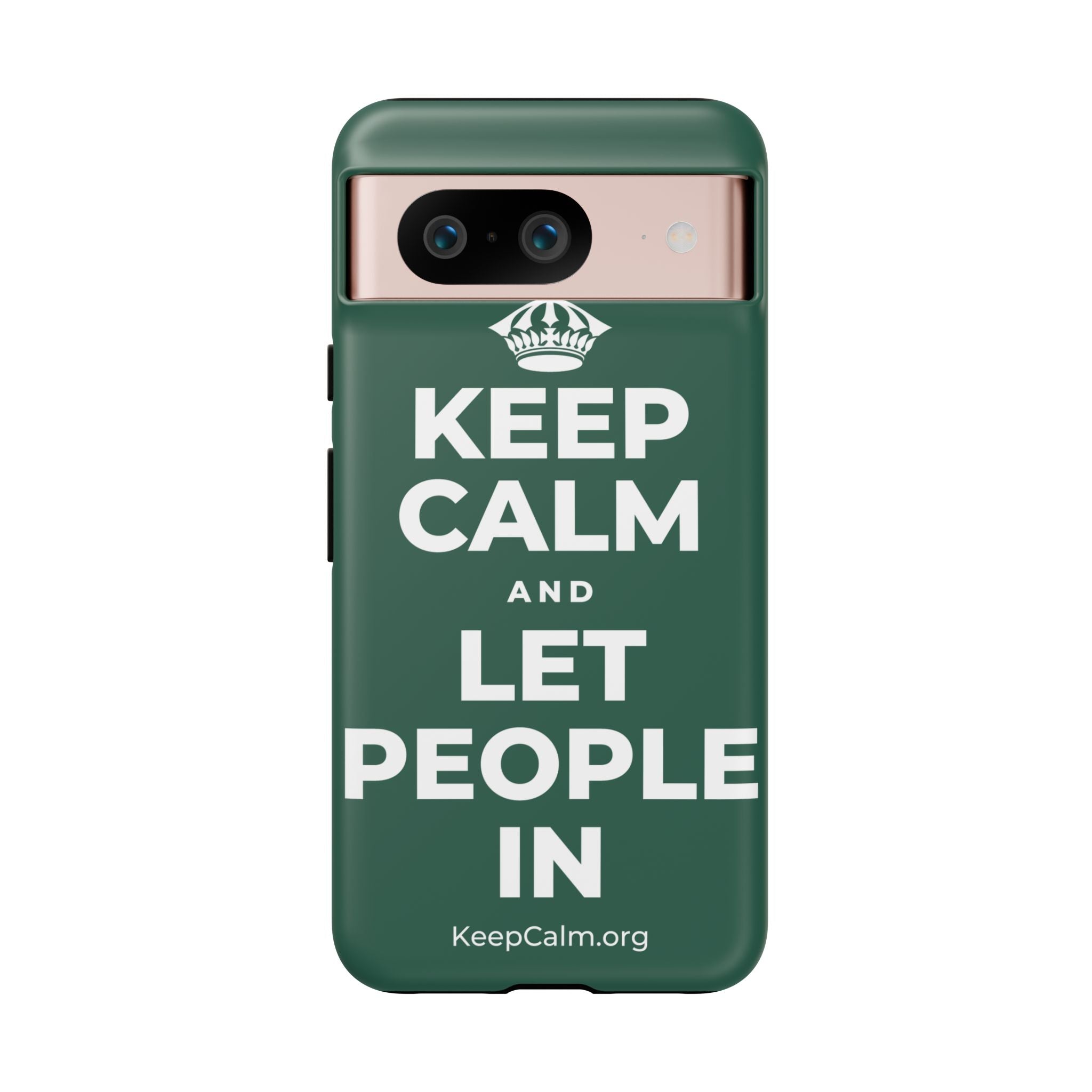 KEEP CALM AND LET PEOPLE IN Phone Case