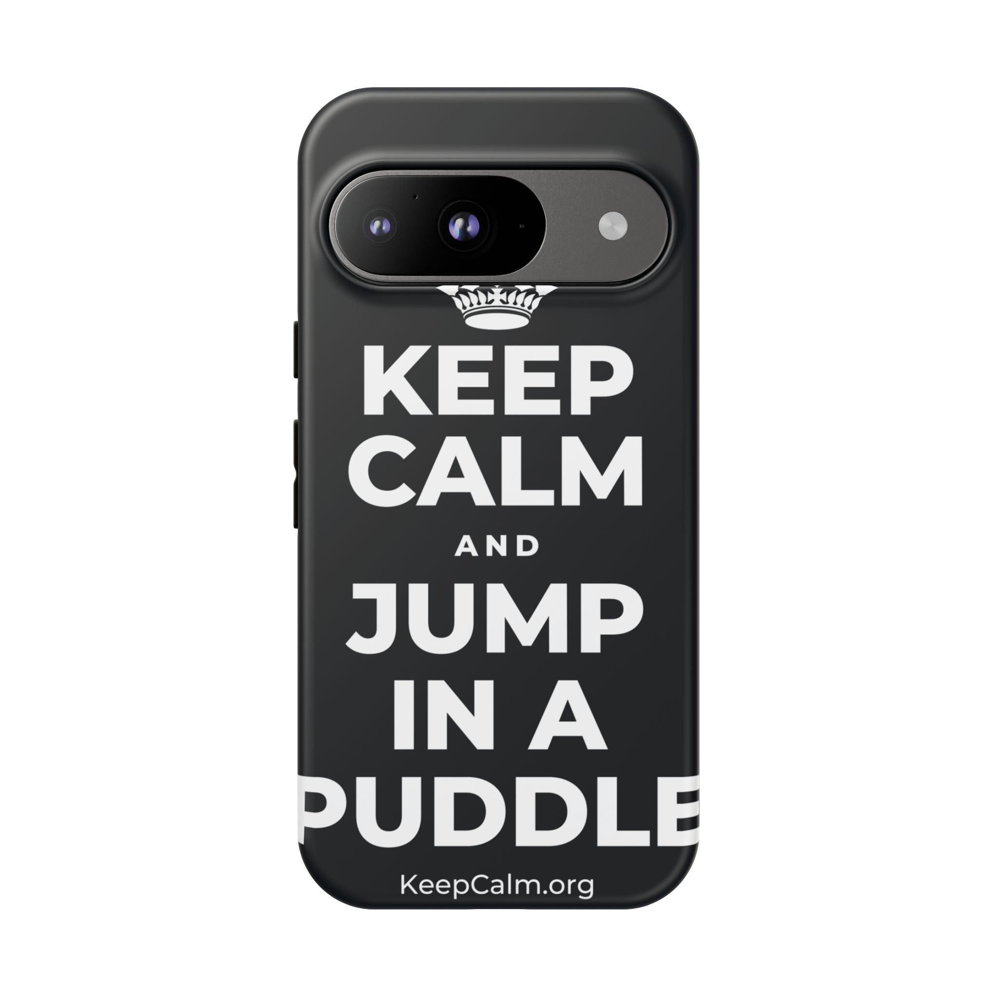 KEEP CALM AND JUMP IN A PUDDLE Phone Case (Dark)