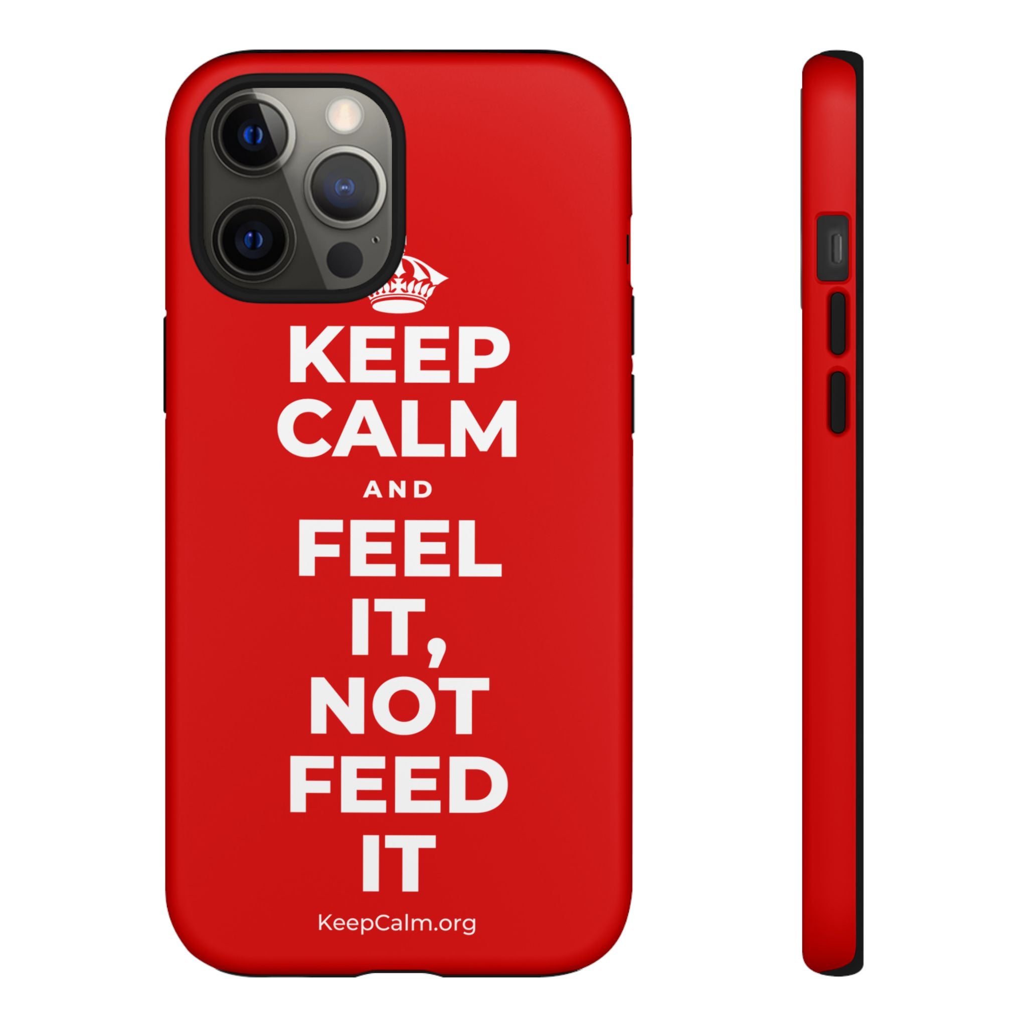 KEEP CALM AND FEEL IT, NOT FEED IT Phone Case