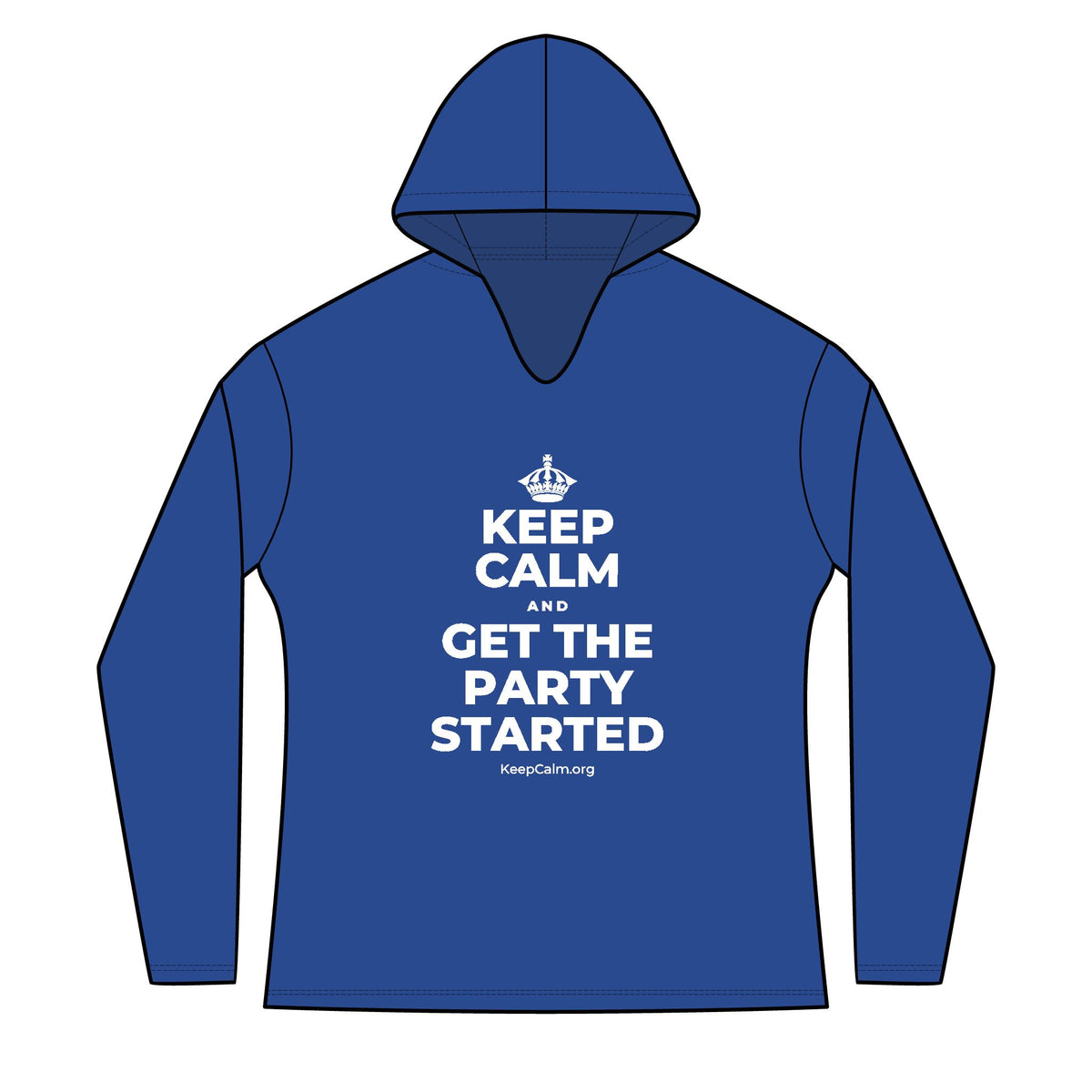 KEEP CALM AND GET THE PARTY STARTED Women's Long Sleeve Hoodie