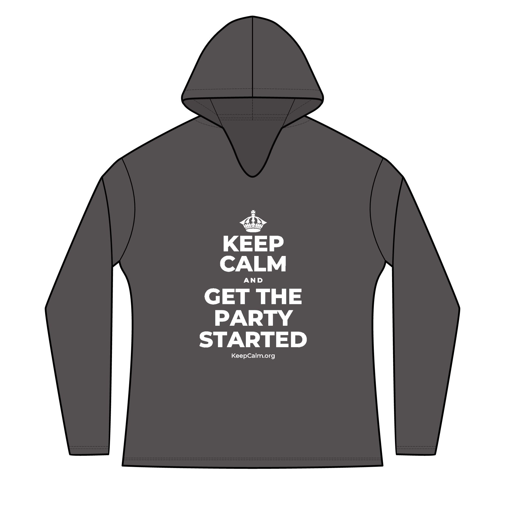 KEEP CALM AND GET THE PARTY STARTED Women's Long Sleeve Hoodie