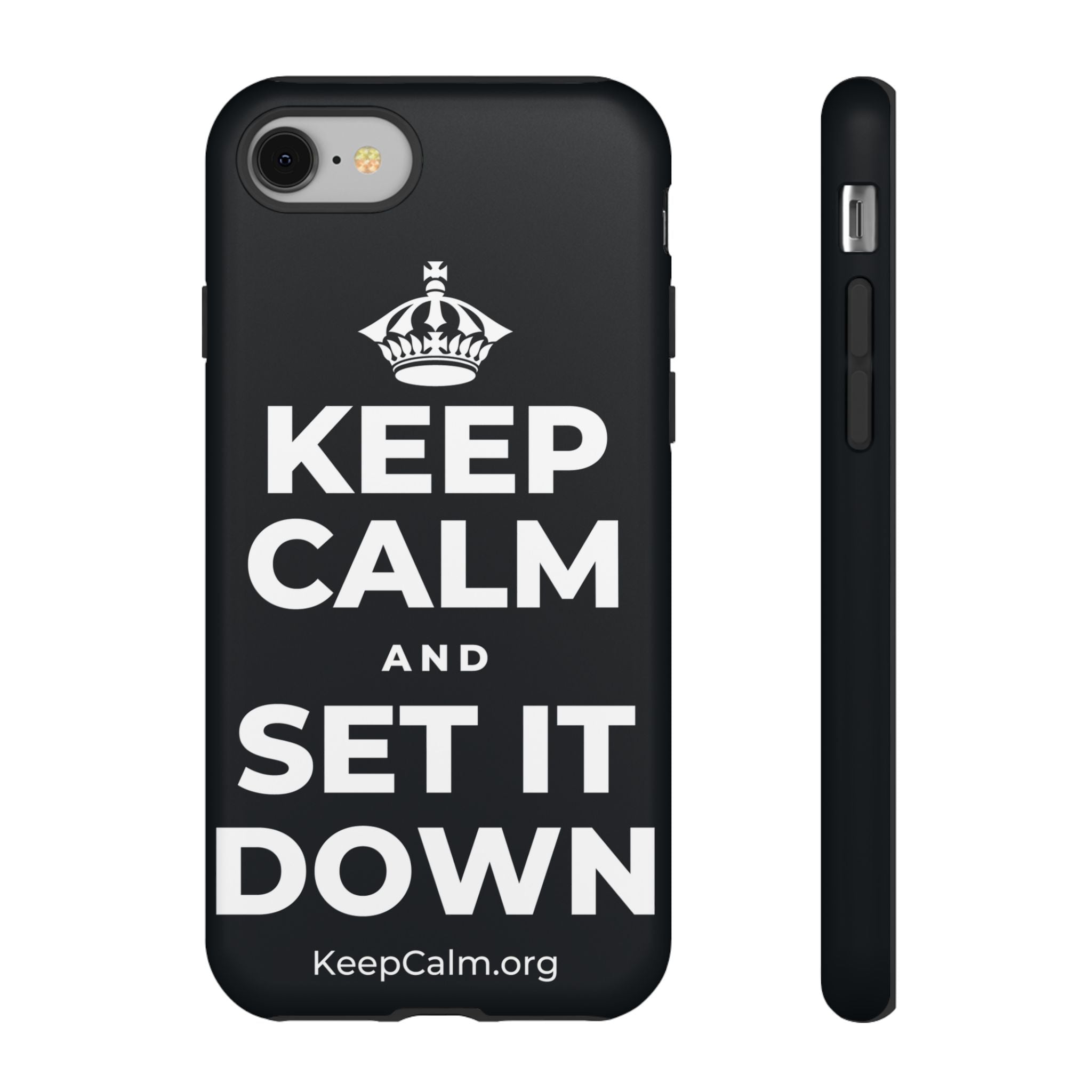 KEEP CALM AND SET IT DOWN Phone Case (Dark)