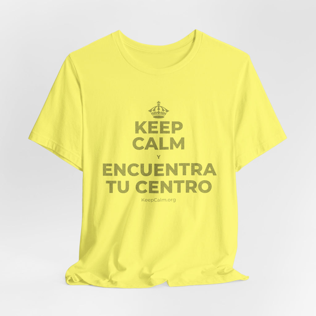 KEEP CALM Y ENCUENTRA TU CENTRO T-Shirt (Soft Cream–Heather Mauve)
