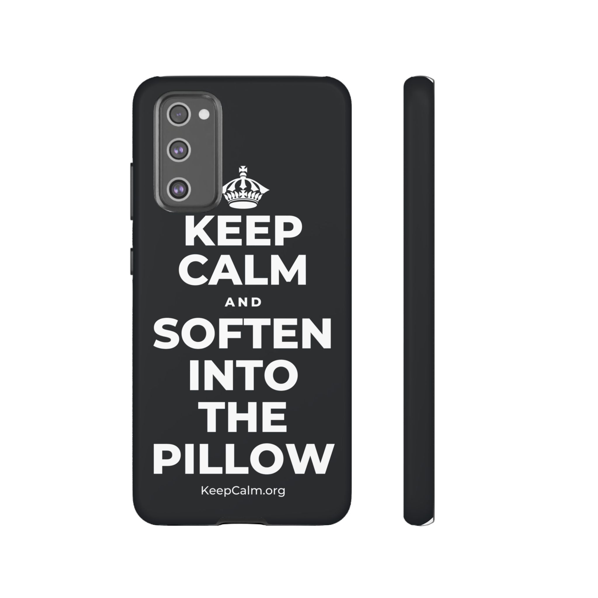 KEEP CALM AND SOFTEN INTO THE PILLOW Phone Case (Dark)