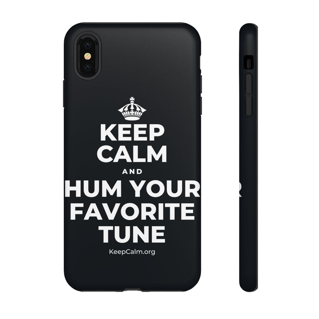 KEEP CALM AND HUM YOUR FAVORITE TUNE Phone Case (Dark)