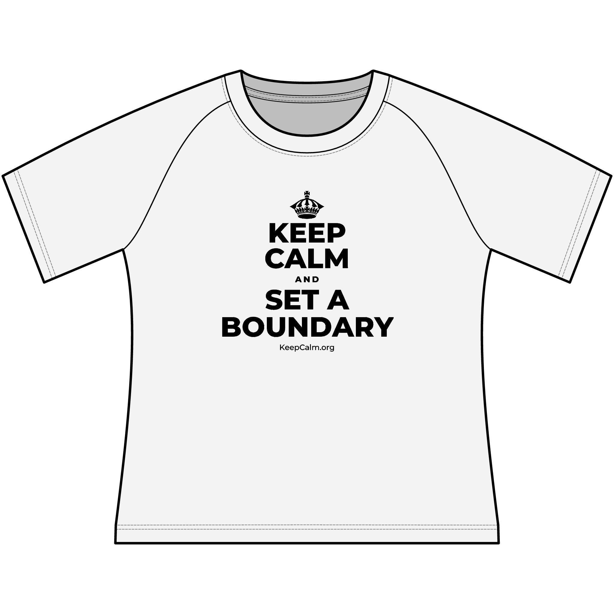 KEEP CALM AND SET A BOUNDARY Women's Raglan Tee