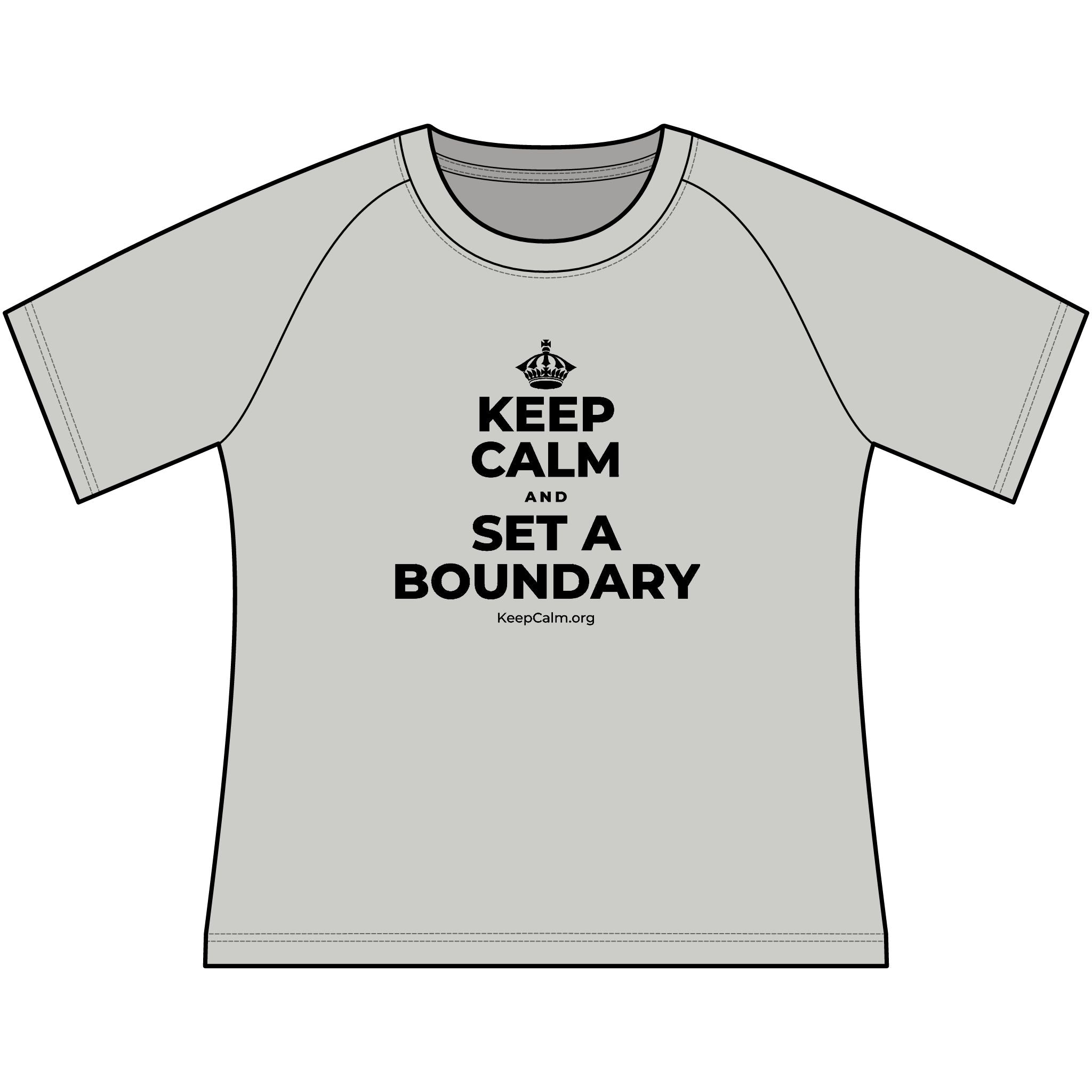KEEP CALM AND SET A BOUNDARY Women's Raglan Tee