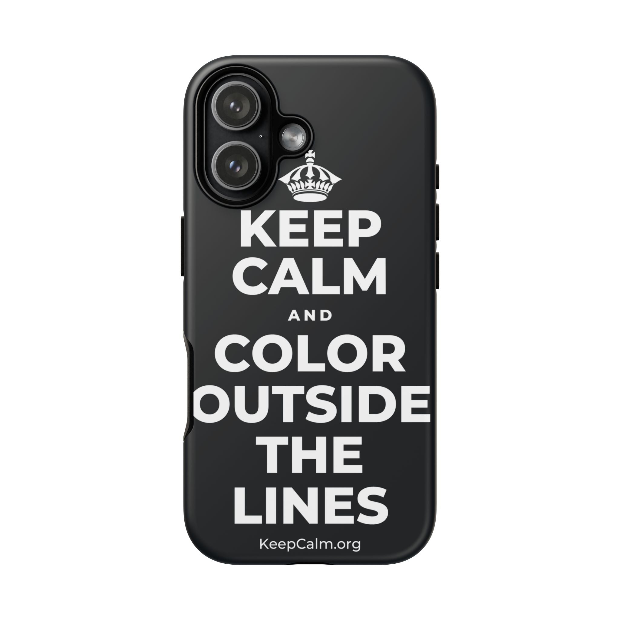 KEEP CALM AND COLOR OUTSIDE THE LINES Phone Case (Dark)