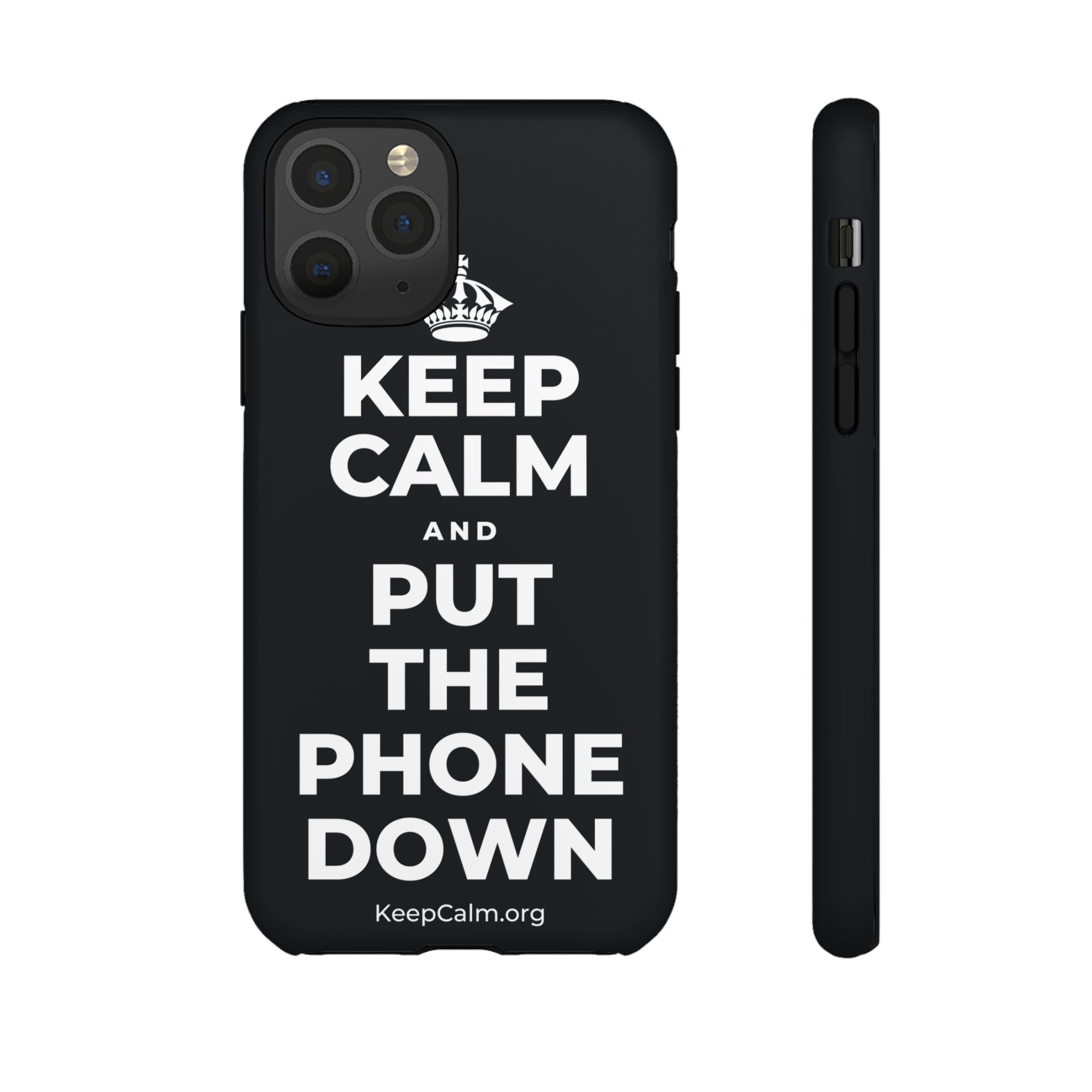 KEEP CALM AND PUT THE PHONE DOWN Phone Case (Dark)
