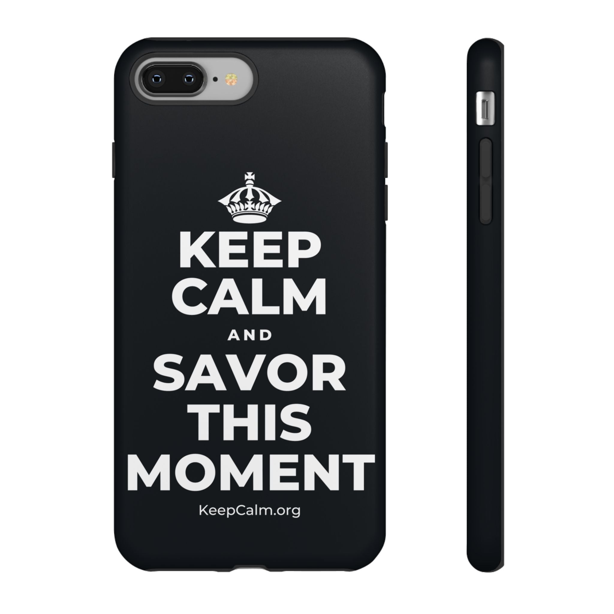 KEEP CALM AND SAVOR THIS MOMENT Phone Case (Dark)