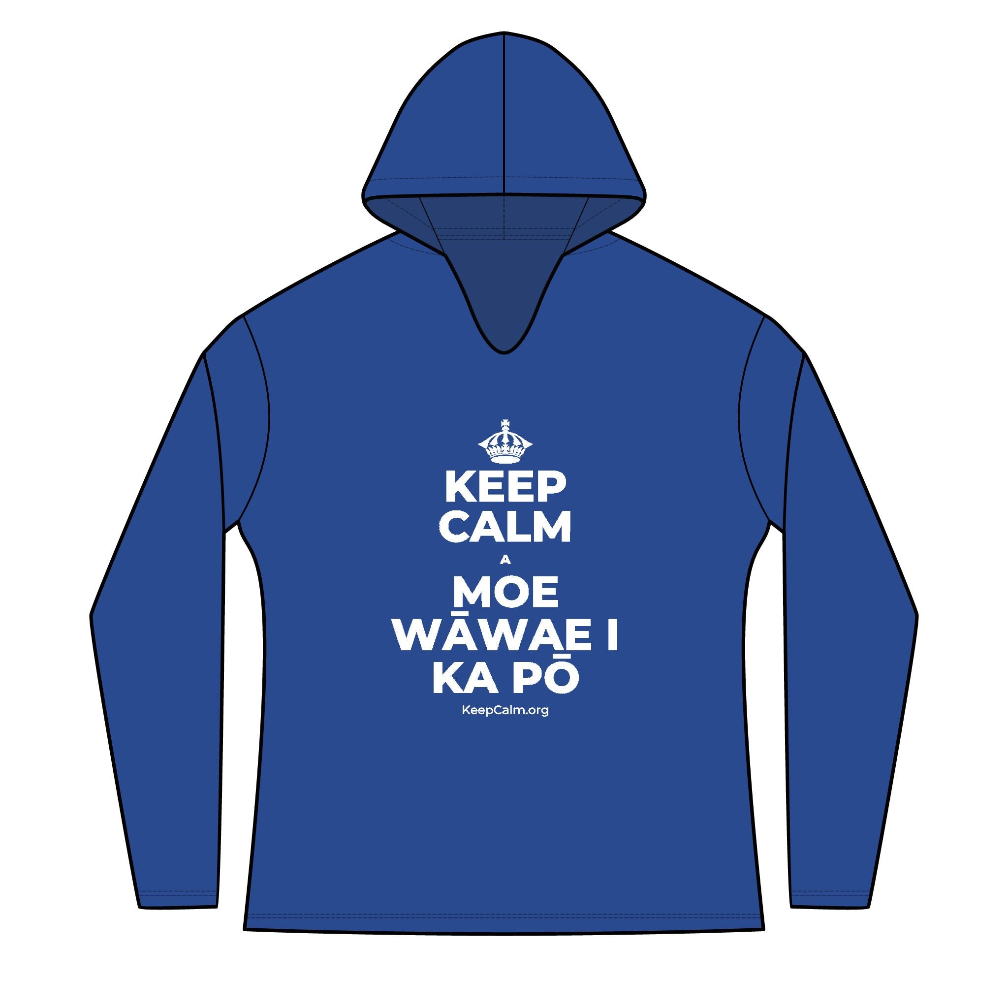 KEEP CALM A MOE WĀWAE I KA PŌ Women's Long Sleeve Hoodie