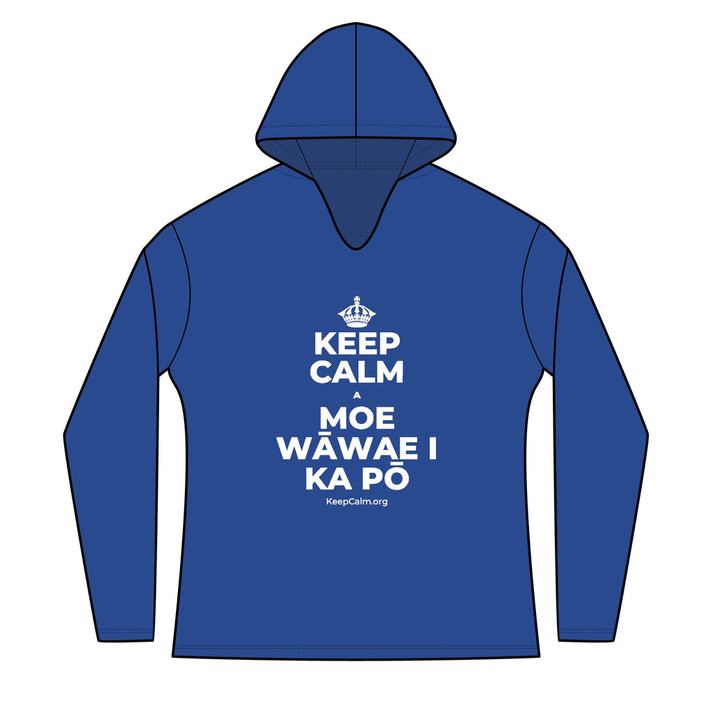 KEEP CALM A MOE WĀWAE I KA PŌ Women's Long Sleeve Hoodie