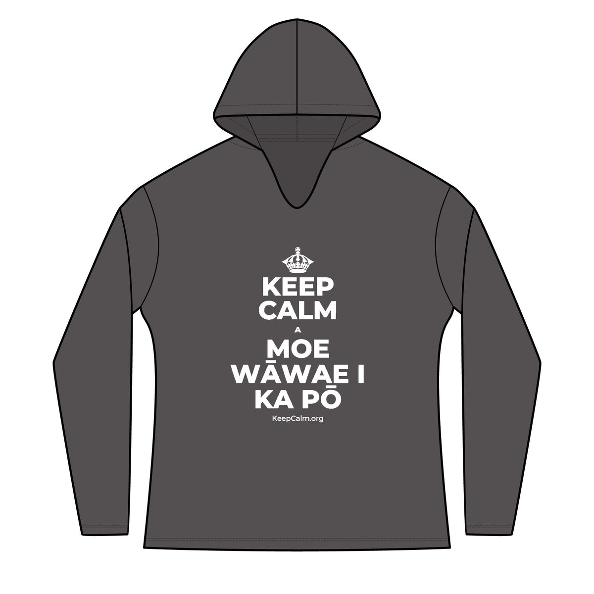 KEEP CALM A MOE WĀWAE I KA PŌ Women's Long Sleeve Hoodie