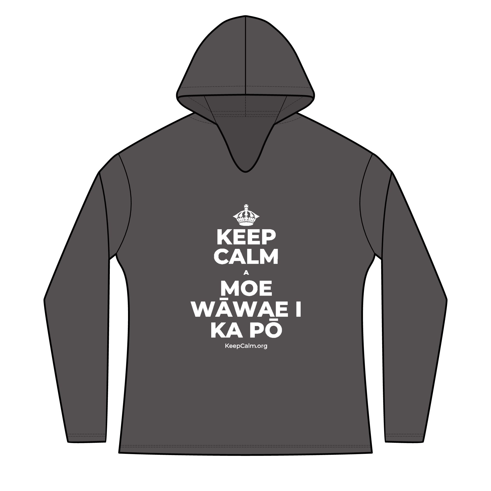 KEEP CALM A MOE WĀWAE I KA PŌ Women's Long Sleeve Hoodie