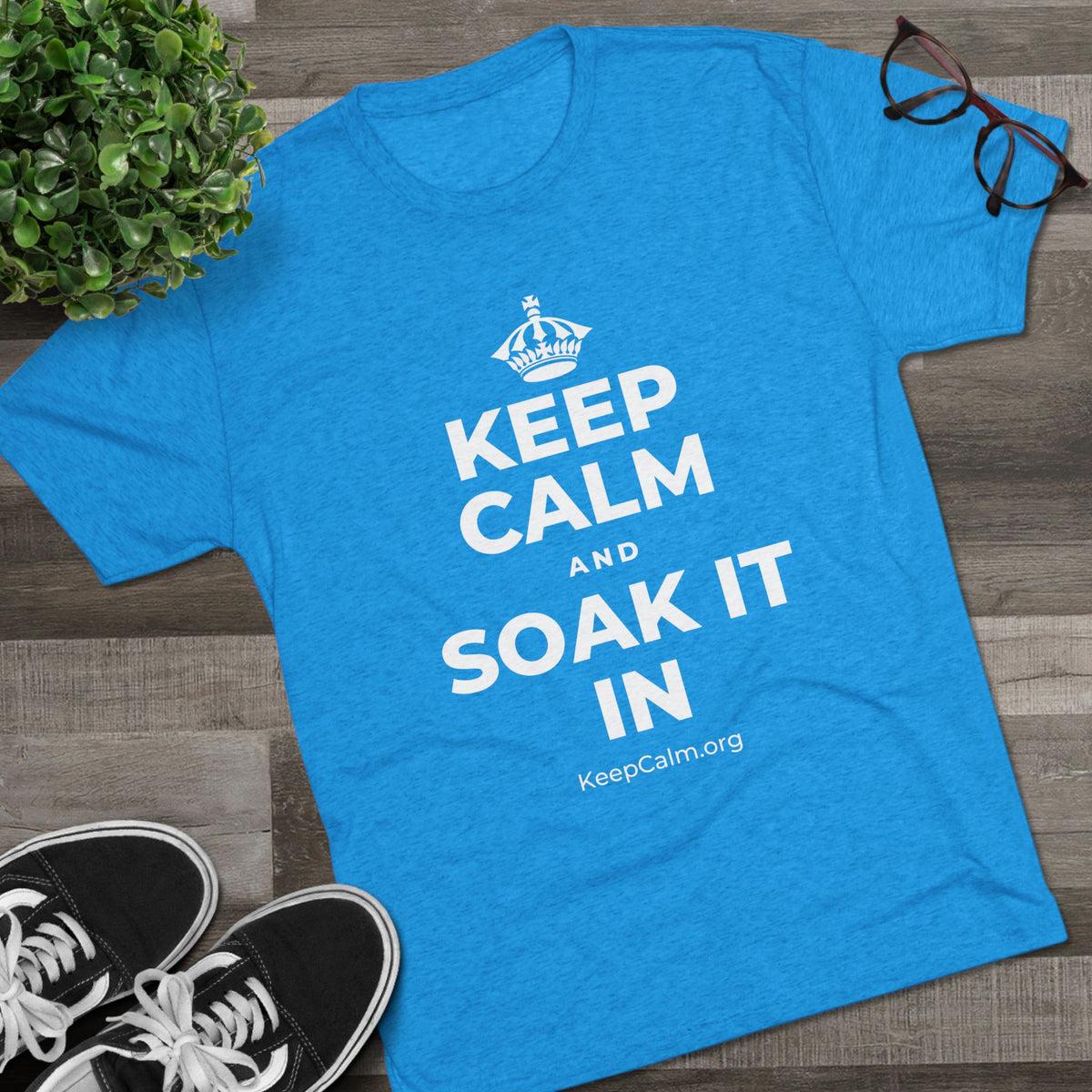 KEEP CALM AND SOAK IT IN Tri-Blend Tee
