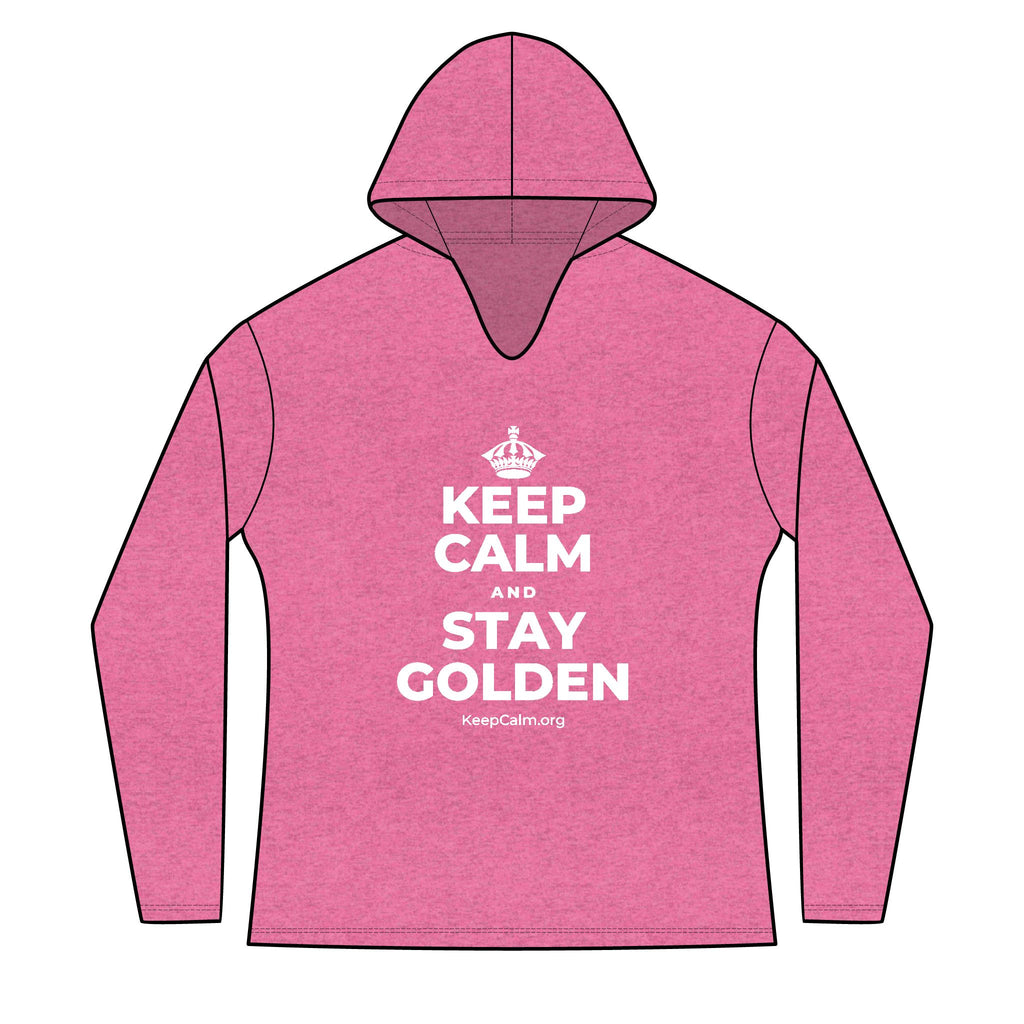 KEEP CALM AND STAY GOLDEN Women's Long Sleeve Hoodie