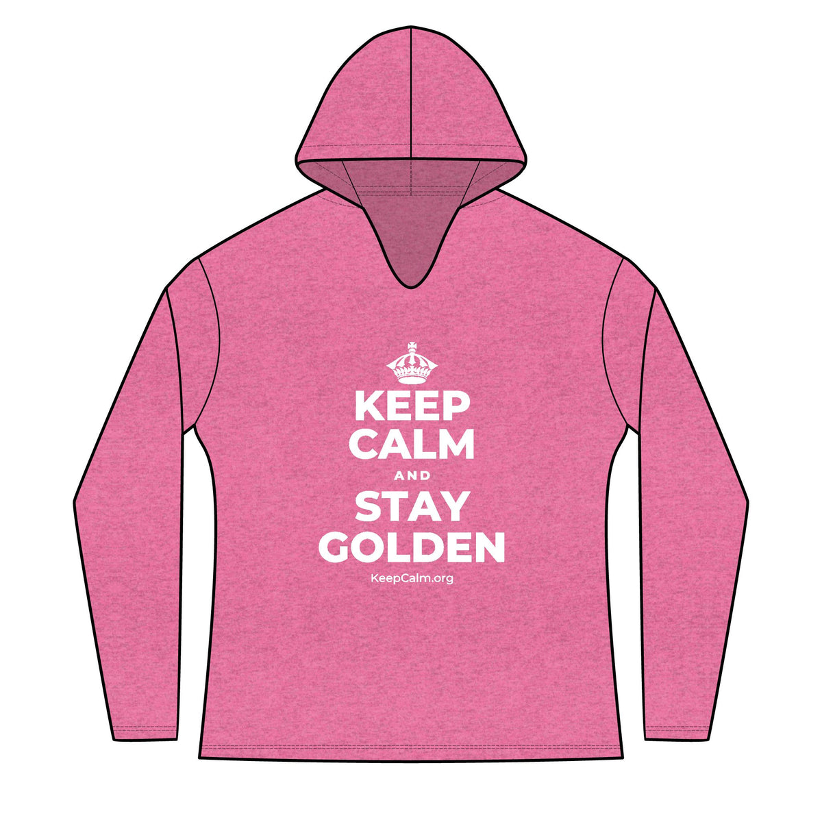 KEEP CALM AND STAY GOLDEN Women's Long Sleeve Hoodie