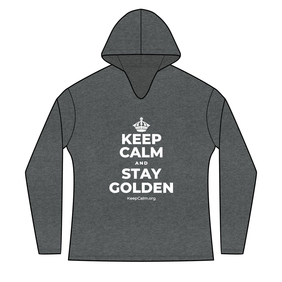 KEEP CALM AND STAY GOLDEN Women's Long Sleeve Hoodie