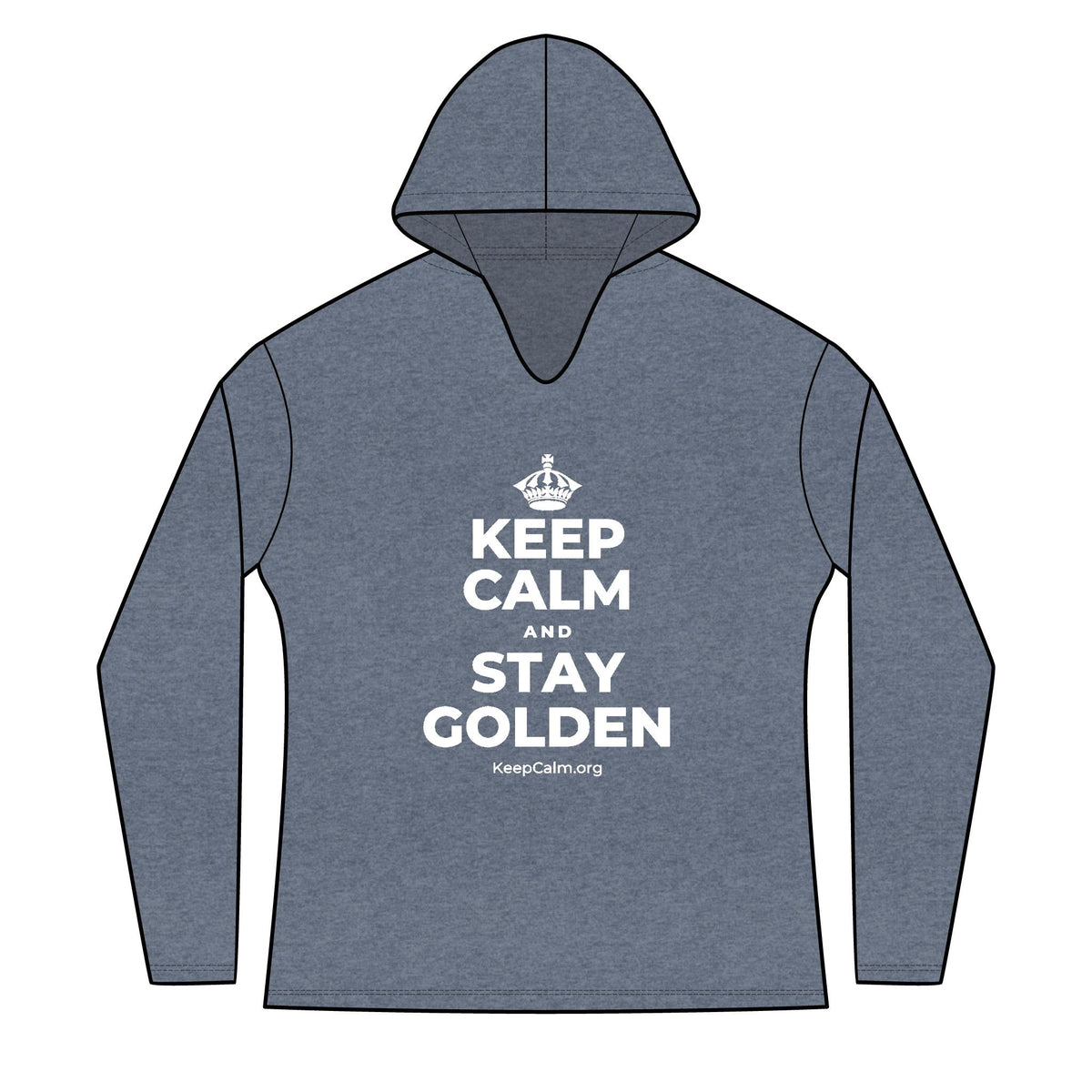 KEEP CALM AND STAY GOLDEN Women's Long Sleeve Hoodie