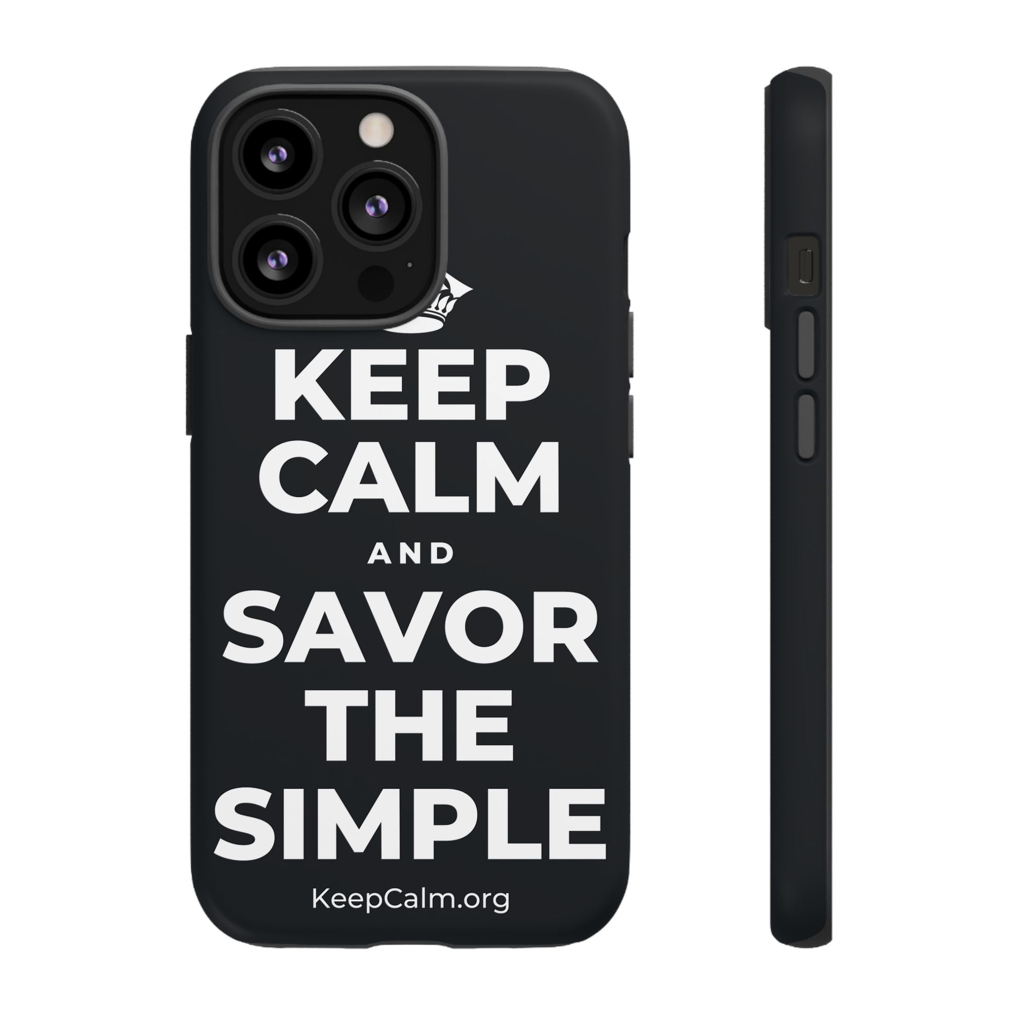 KEEP CALM AND SAVOR THE SIMPLE Phone Case (Dark)