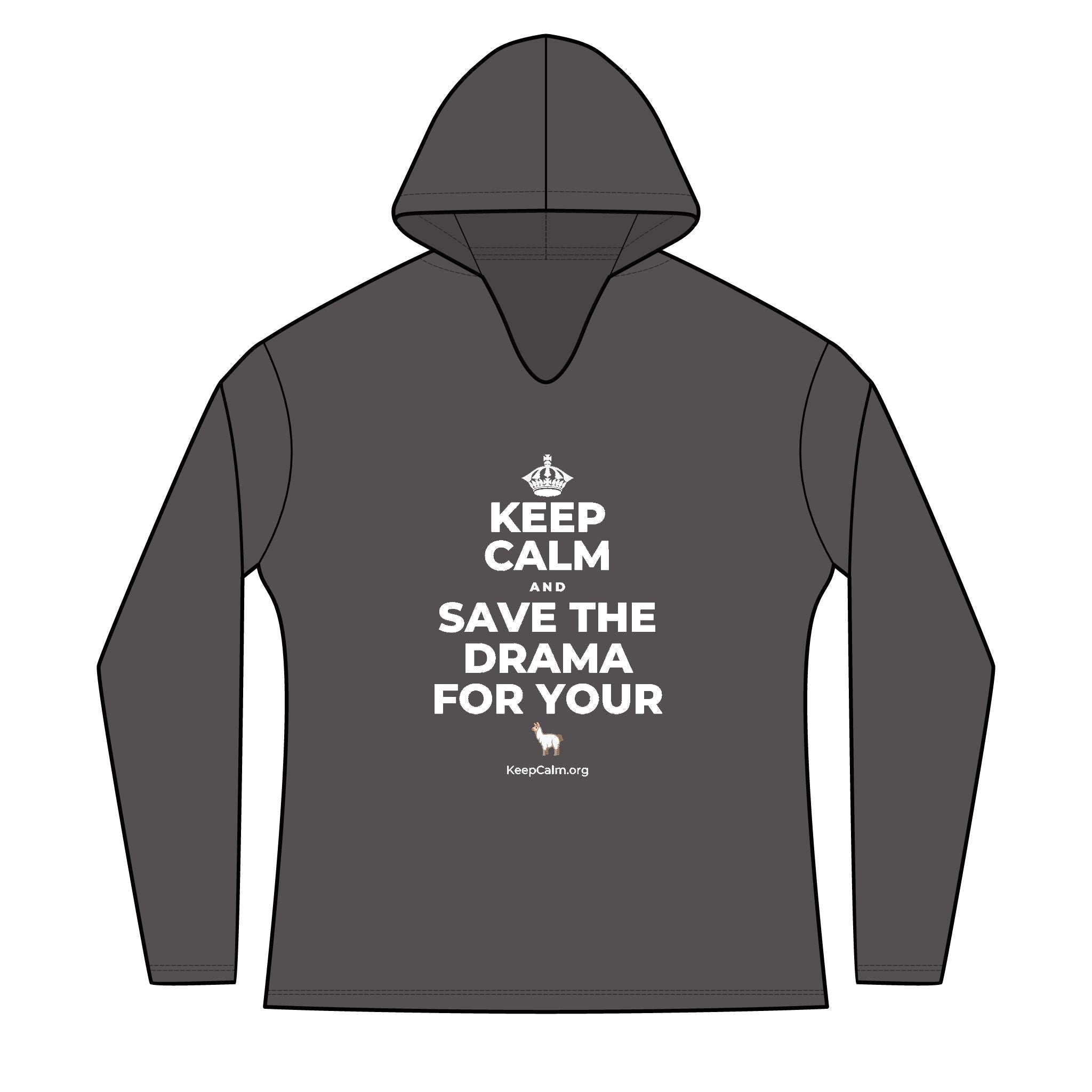 KEEP CALM AND SAVE THE DRAMA FOR YOUR 🦙 Women's Long Sleeve Hoodie