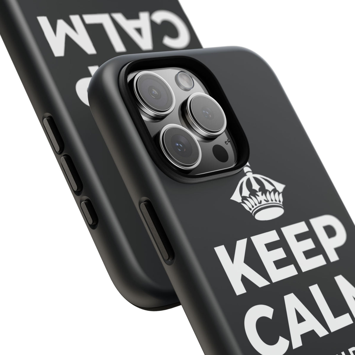 KEEP CALM AND 🐝 😄 Phone Case (Dark)