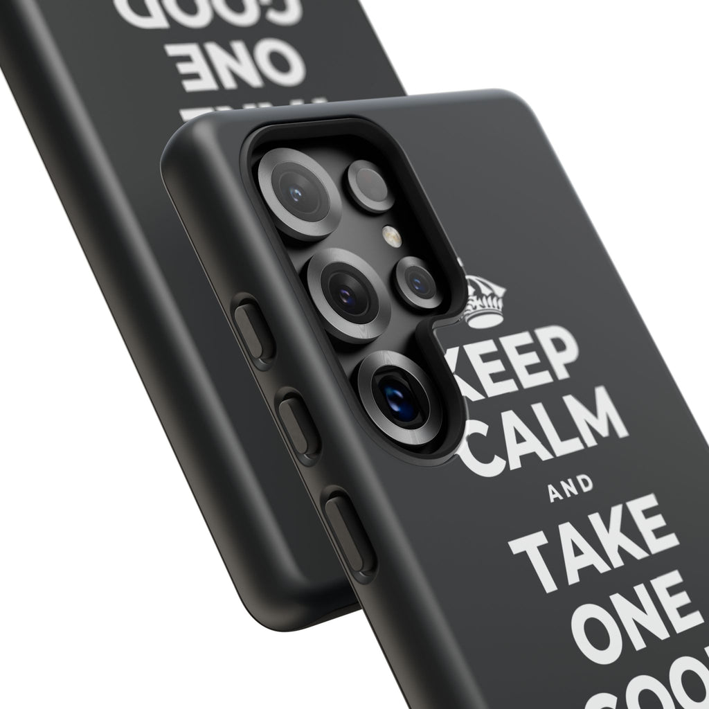 KEEP CALM AND TAKE ONE GOOD DAY AT A TIME Phone Case (Dark)