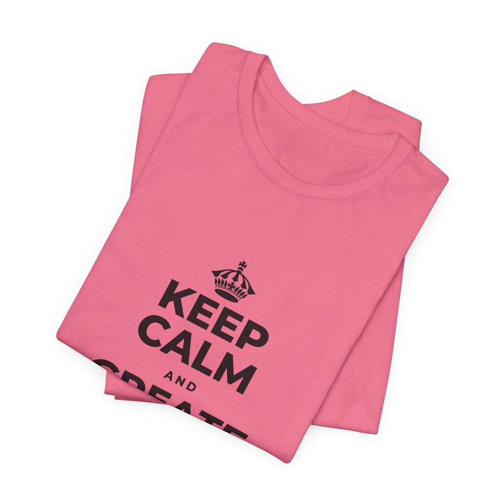 KEEP CALM AND CREATE WITH HIGGSFIELD T-Shirt (Military Green–Autumn)