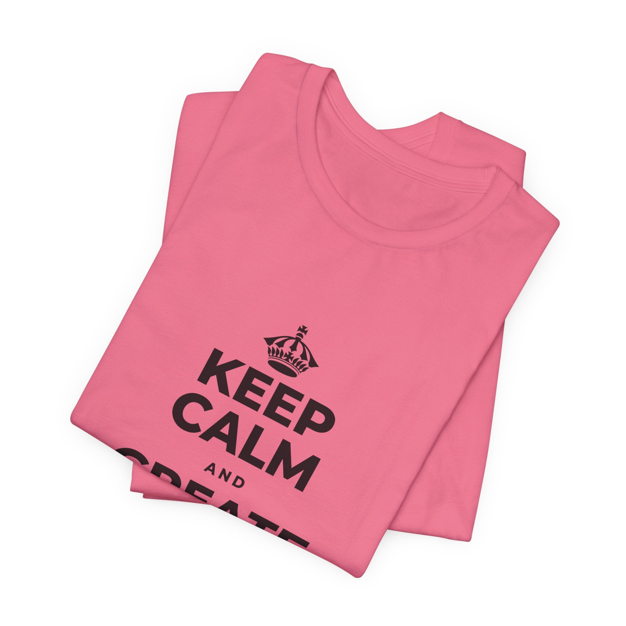 KEEP CALM AND CREATE WITH HIGGSFIELD T-Shirt (Military Green–Autumn)