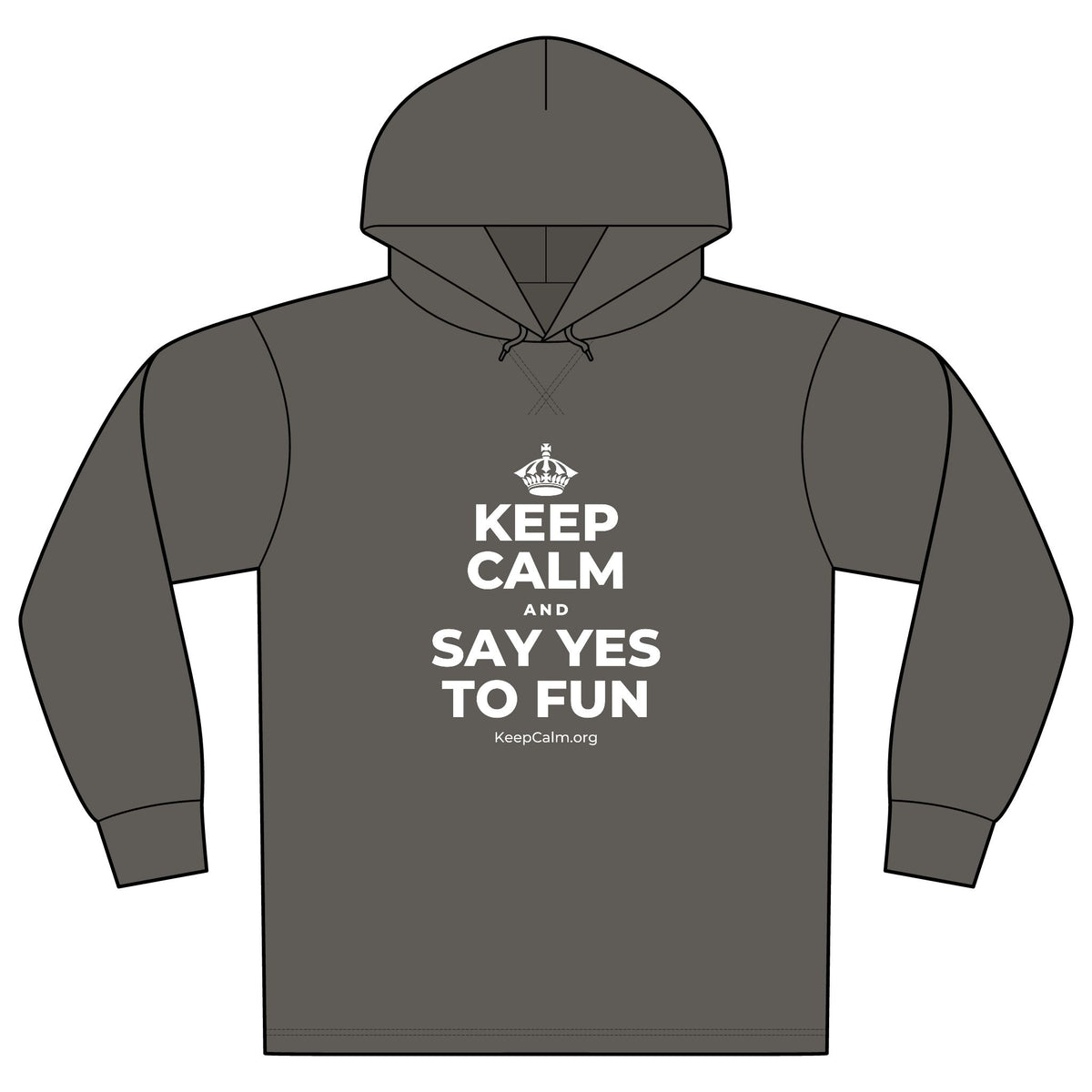 KEEP CALM AND SAY YES TO FUN Organic Hoodie Tee