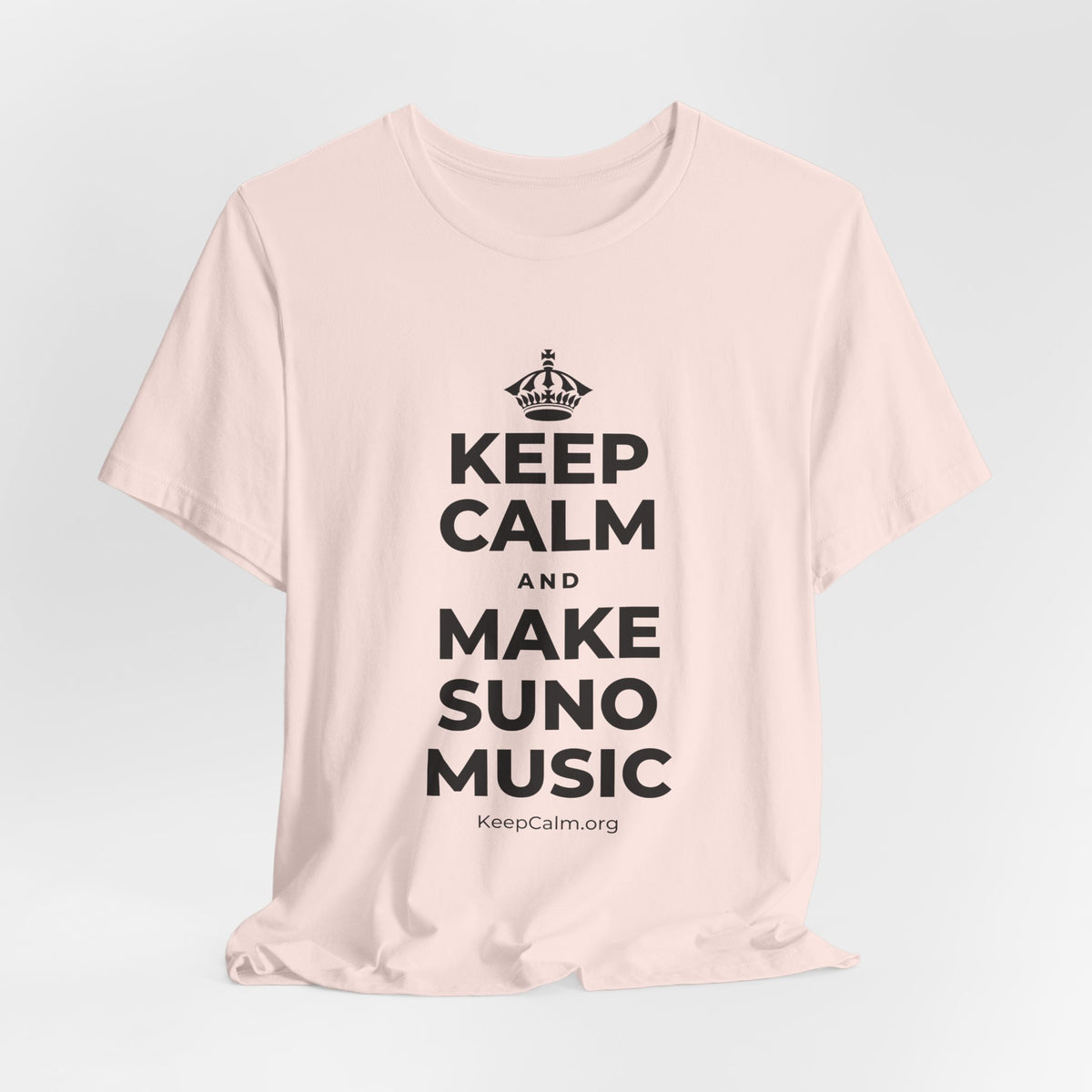 KEEP CALM AND MAKE SUNO MUSIC T-Shirt (Soft Cream–Heather Mauve)