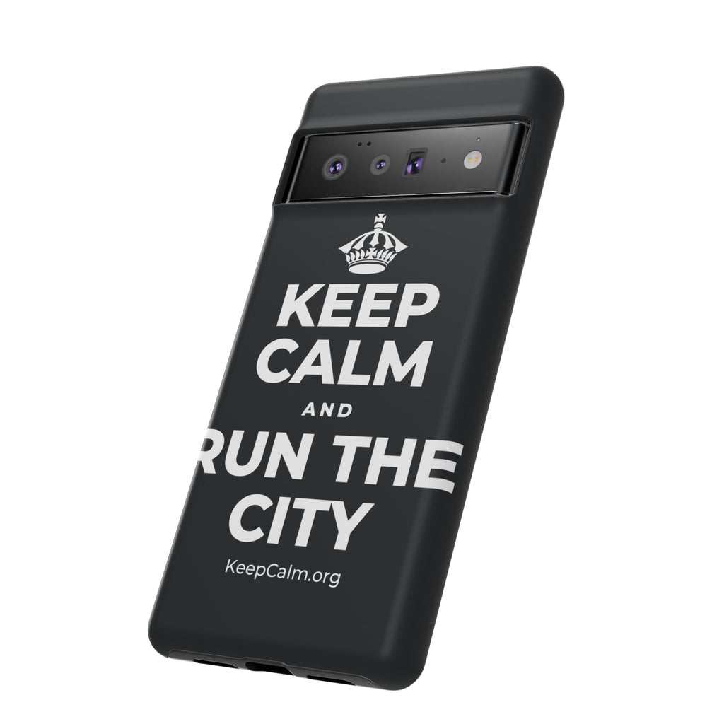KEEP CALM AND RUN THE CITY Phone Case (Dark)