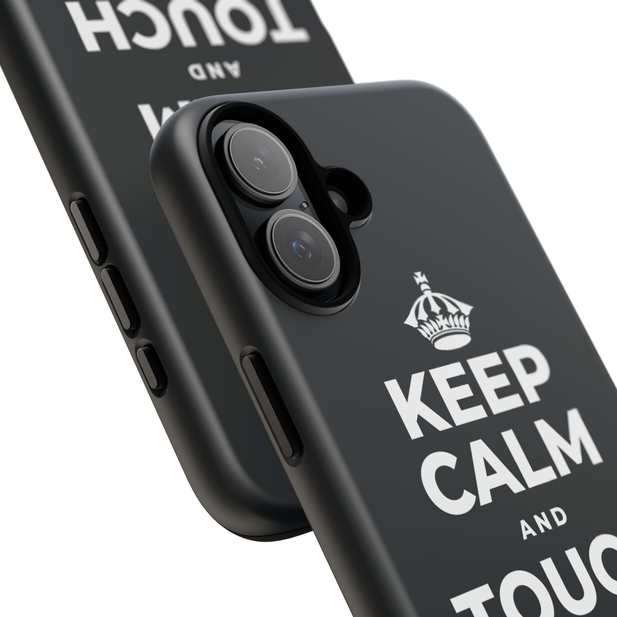 KEEP CALM AND TOUCH SOME GRASS Phone Case (Dark)
